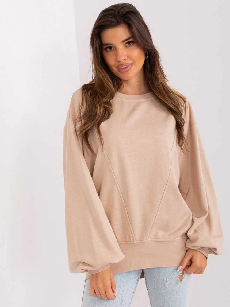 Ex Moda Megztinis-EM-BL-716.14-smėlio spalvos