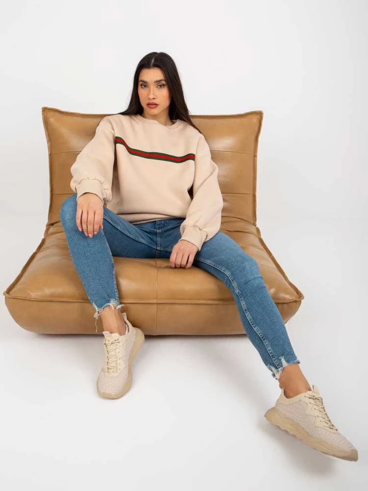 Ex Moda Megztinis-EM-BL-760.01-smėlio spalvos