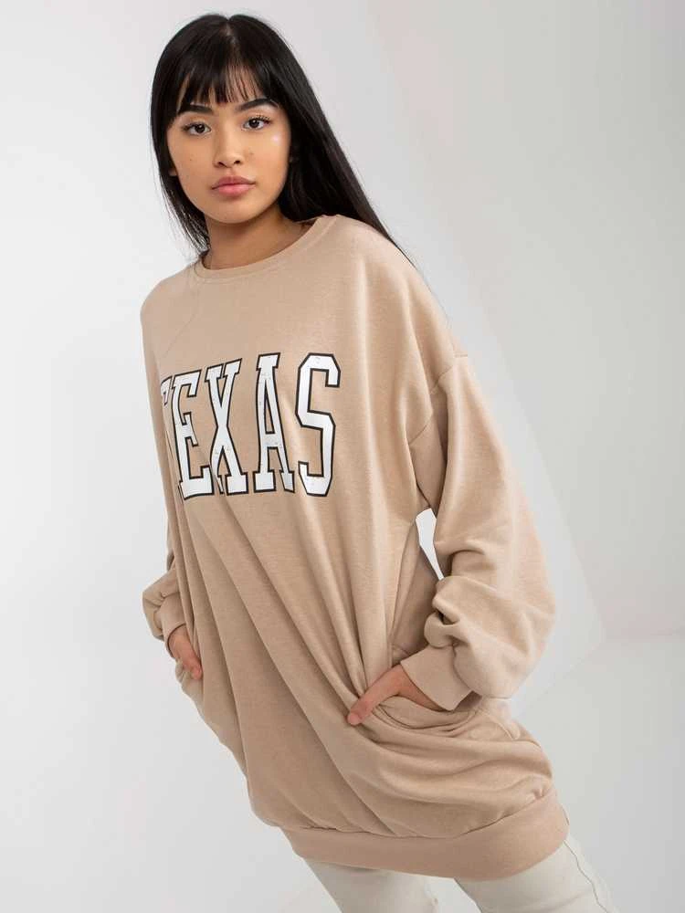 Ex Moda Megztinis-EM-BL-U719.82P-smėlio spalvos