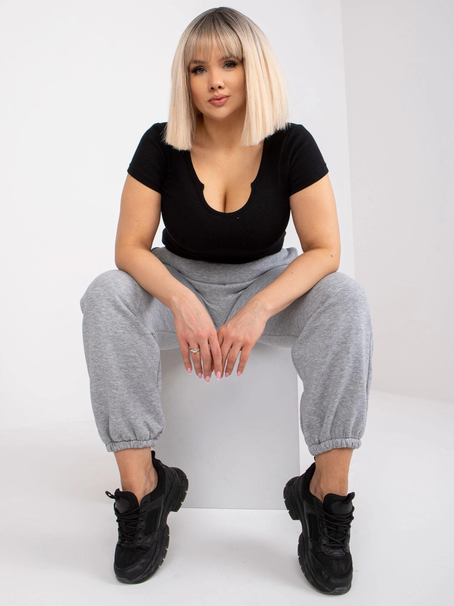 Ex Moda Sportinės kelnės-EM-DR-522.52P-pilkos