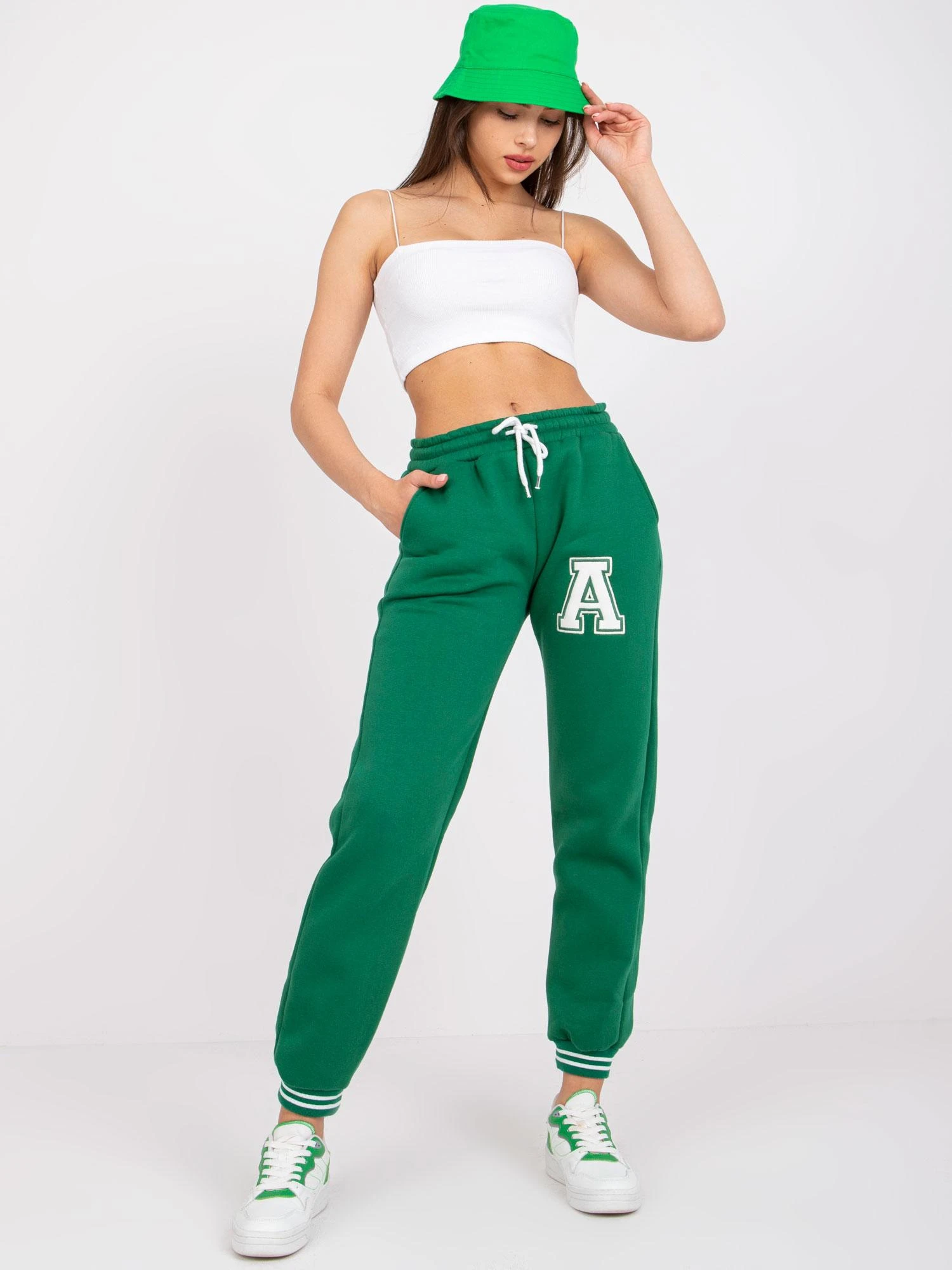 Ex Moda Sportinės kelnės - EM-DR-712-1.66P - tamsiai žalios
