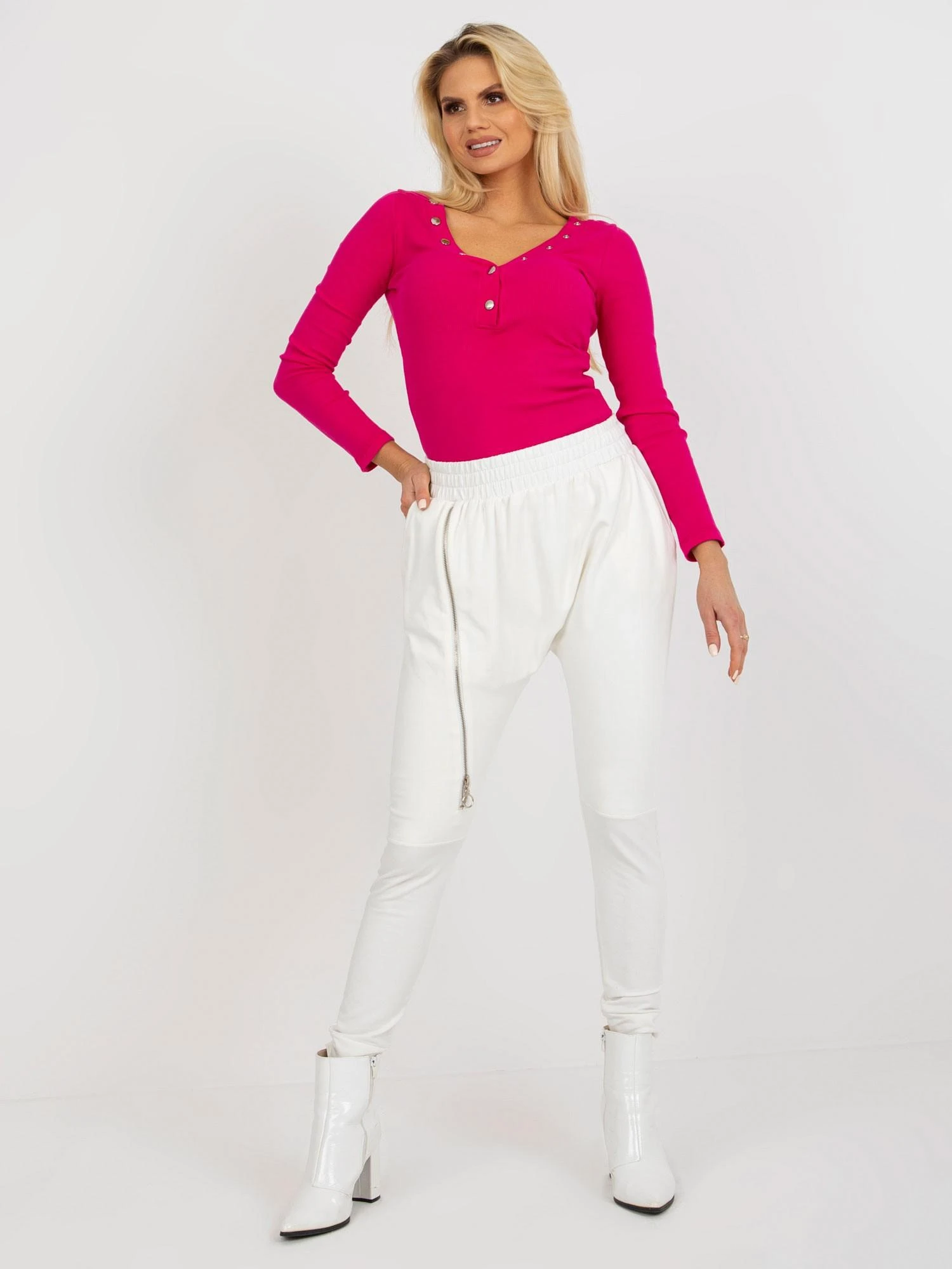 Ex Moda Sportinės kelnės-EM-DR-ES-21-558.10-ecru