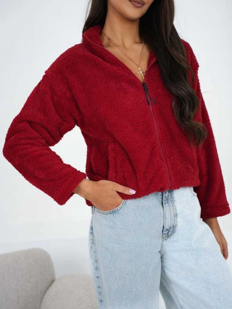 Factory Price Bluza-CS-BL-BT1033.04-ciemny raudona
