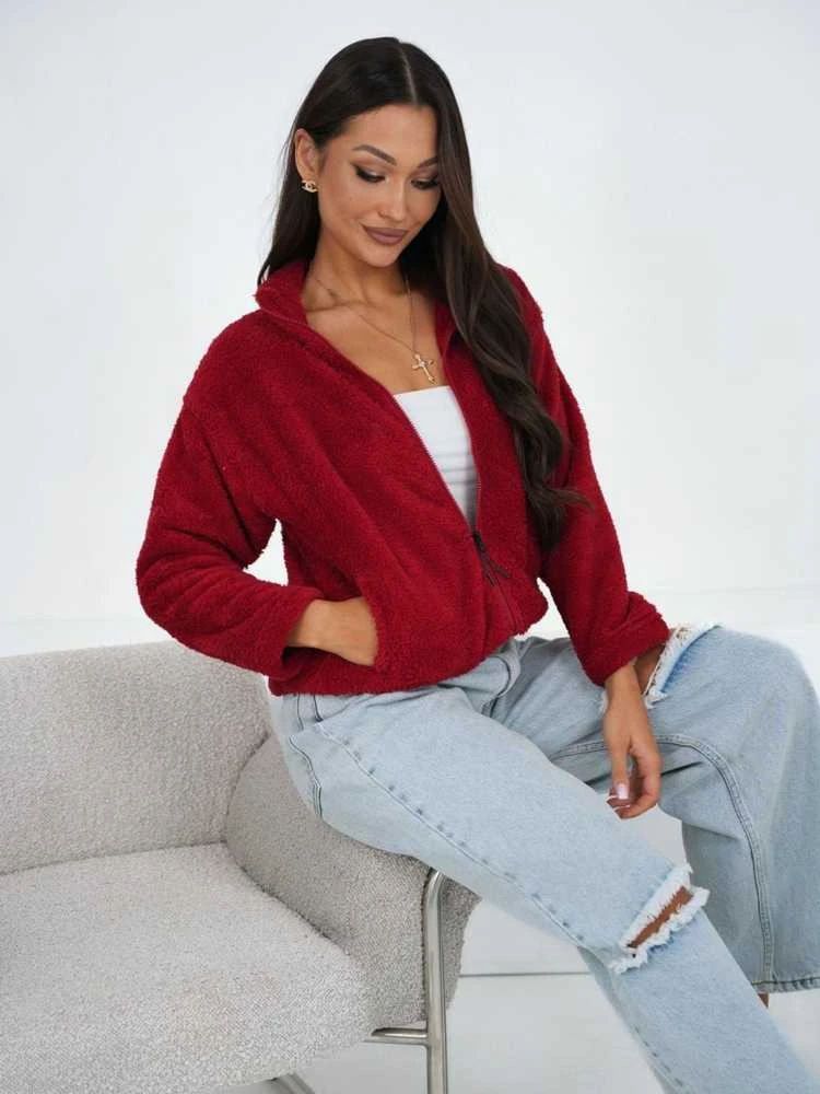 Factory Price Bluza-CS-BL-BT1033.04-ciemny raudona
