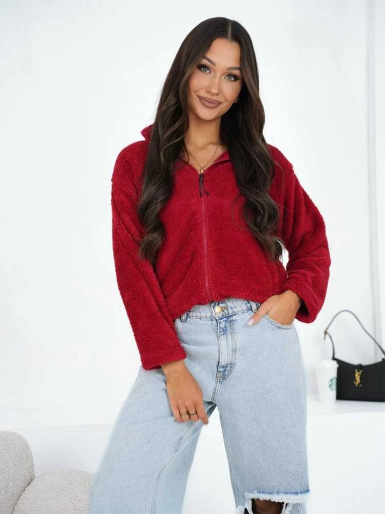 Factory Price Bluza-CS-BL-BT1033.04-ciemny raudona