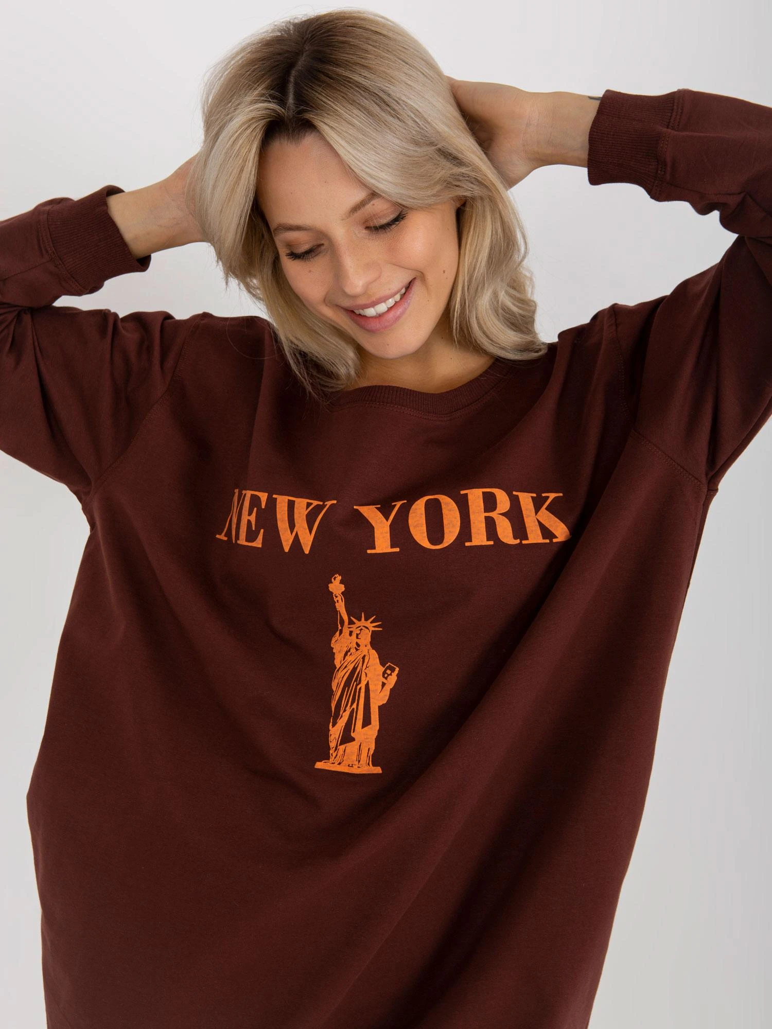 Viton Megztinis-VI-BL-3212.15X-tamsiai rudas