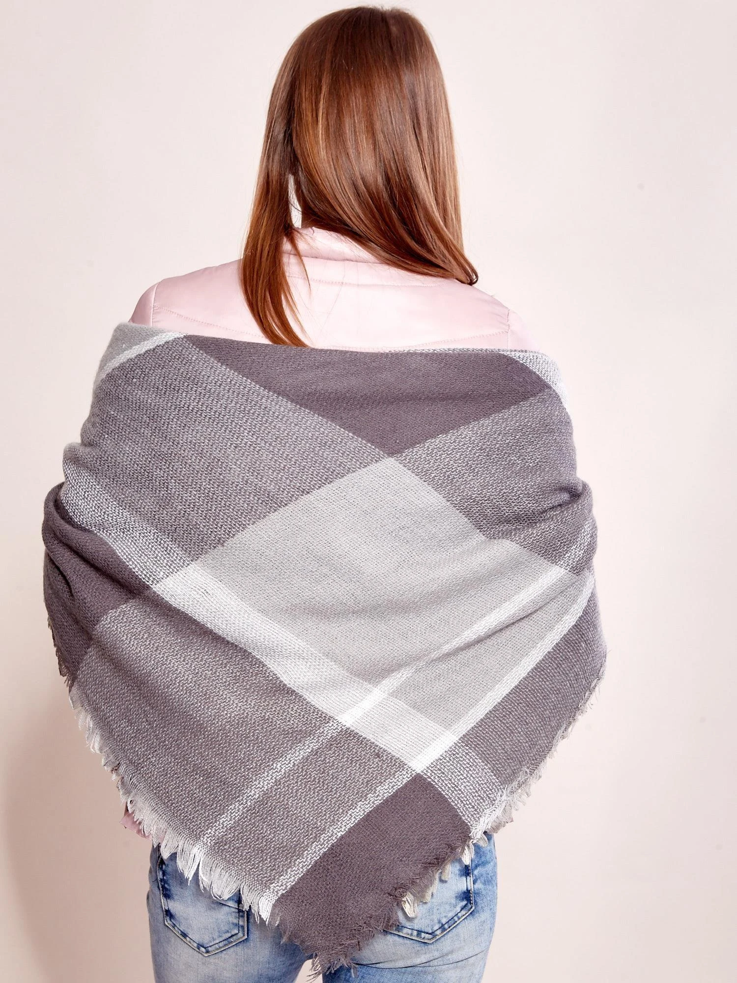 Wool Fashion Italia Bandana-AT-CH-171201.11-tamsiai pilka