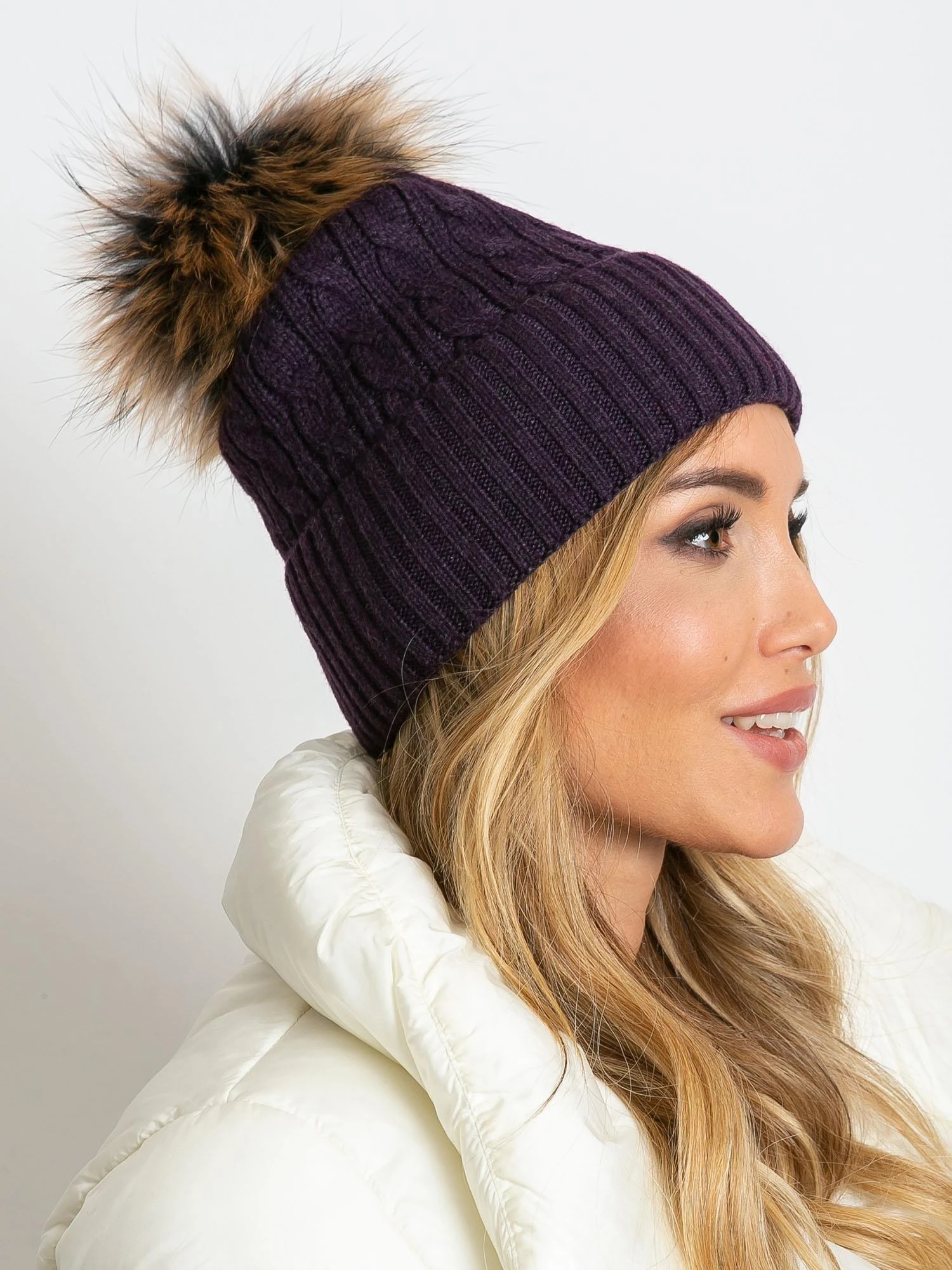 Wool Fashion Italia Cap-AT-CZ-173501.44-tamsiai violetinė