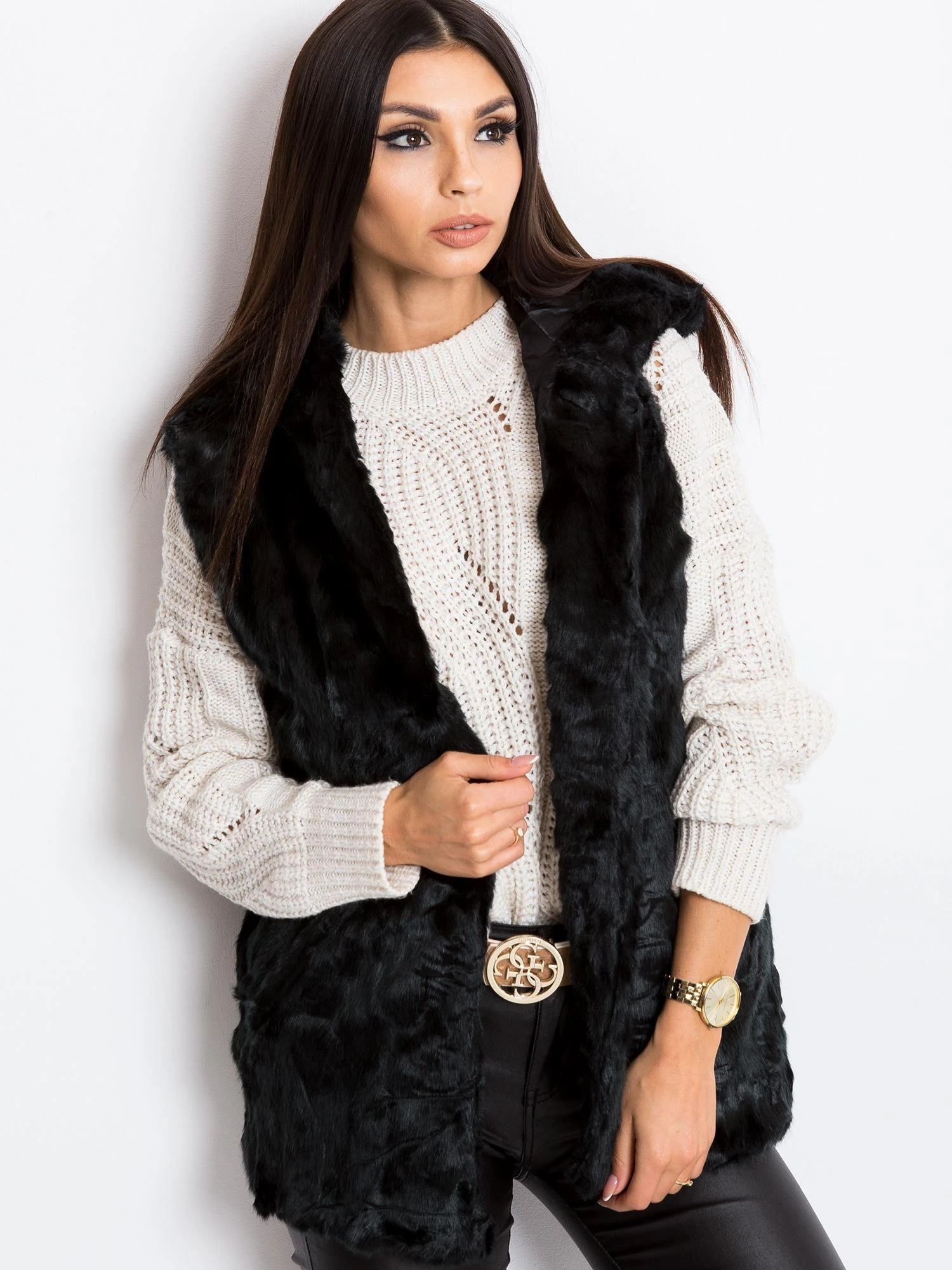 Wool Fashion Italia Liemenė-AT-KZ-05201.95P-juoda