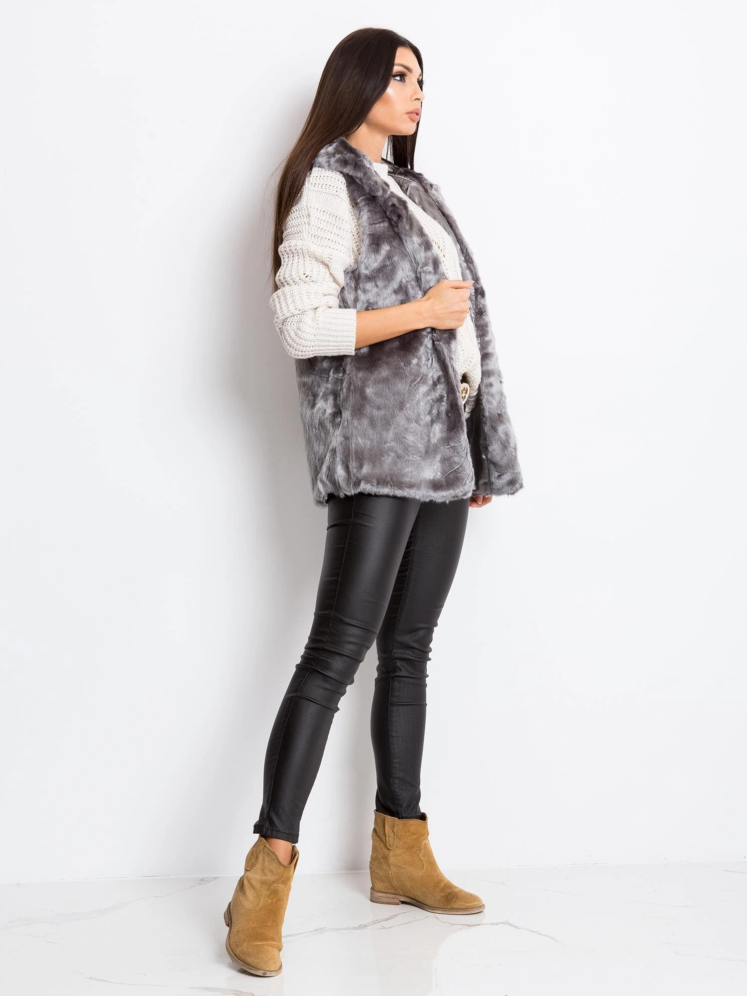 Wool Fashion Italia Liemenė-AT-KZ-05201.95P-pilka