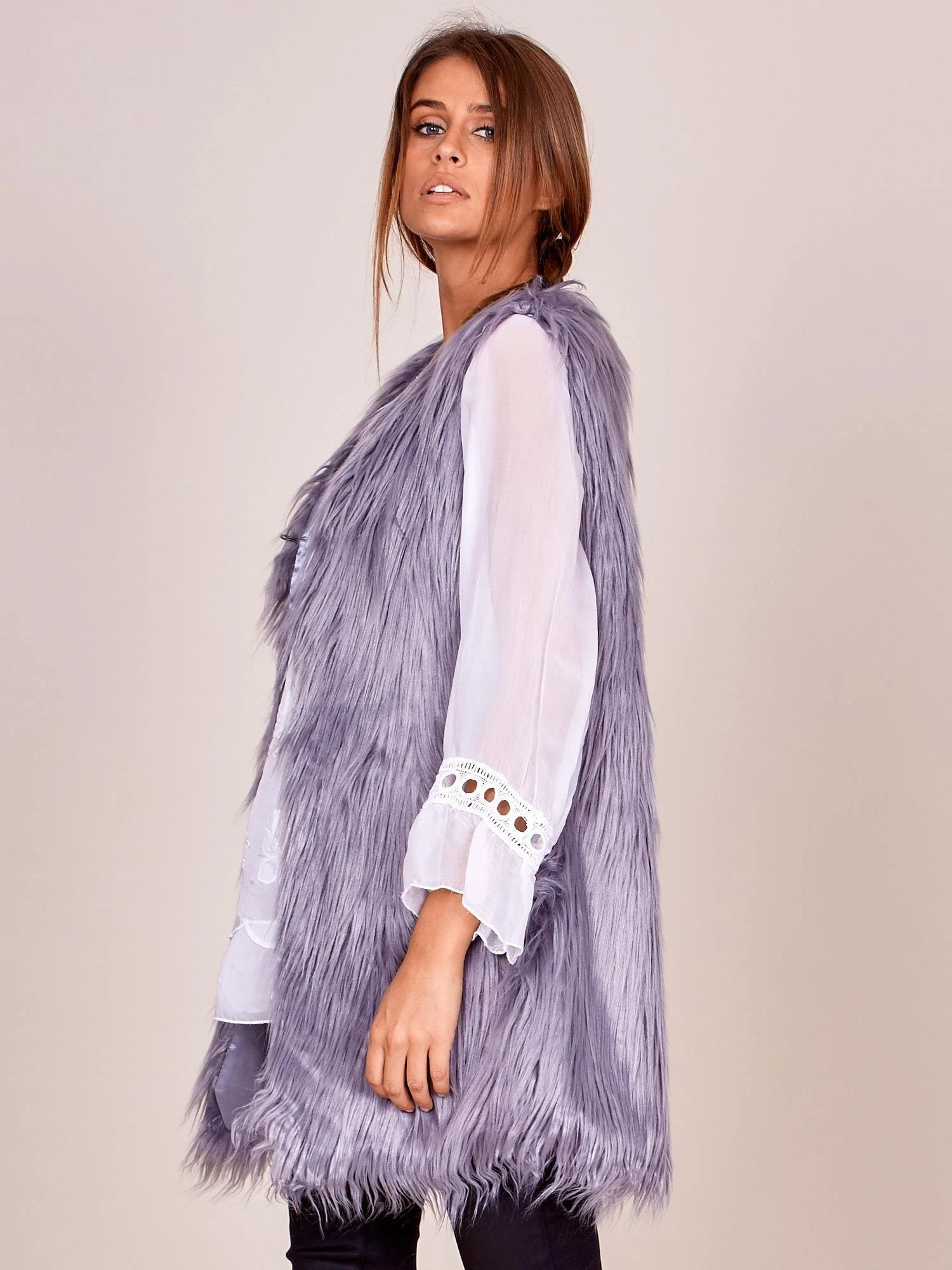 Wool Fashion Italia Liemenė-AT-KZ-173501A.09P-pilka