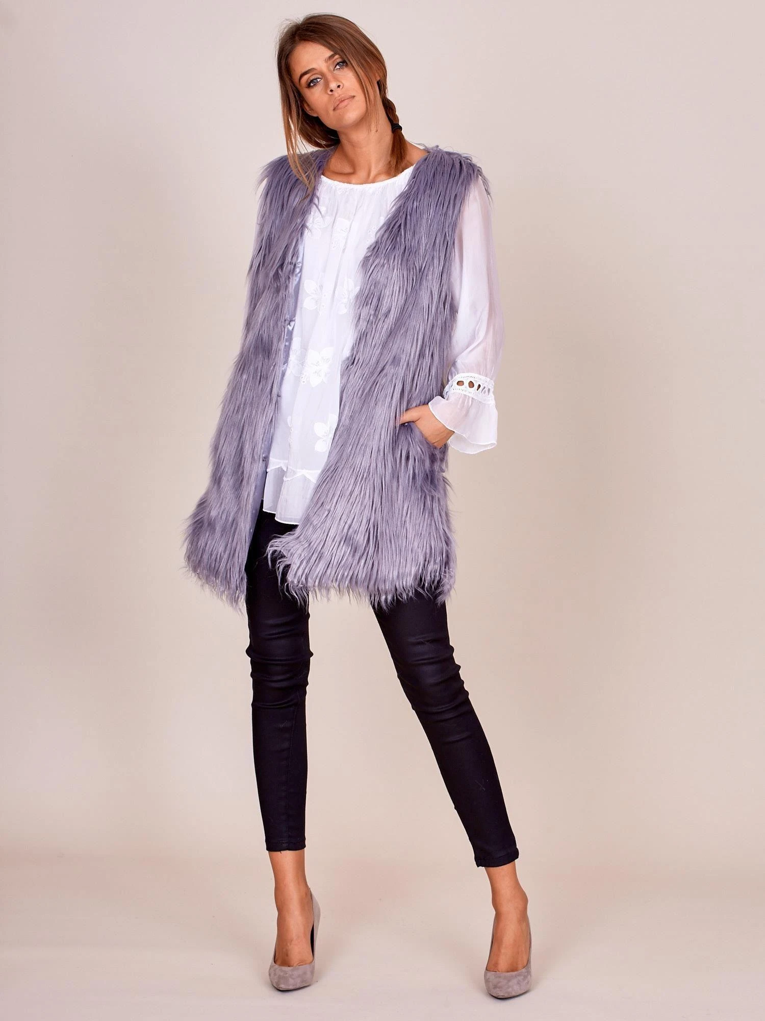 Wool Fashion Italia Liemenė-AT-KZ-173501A.09P-pilka