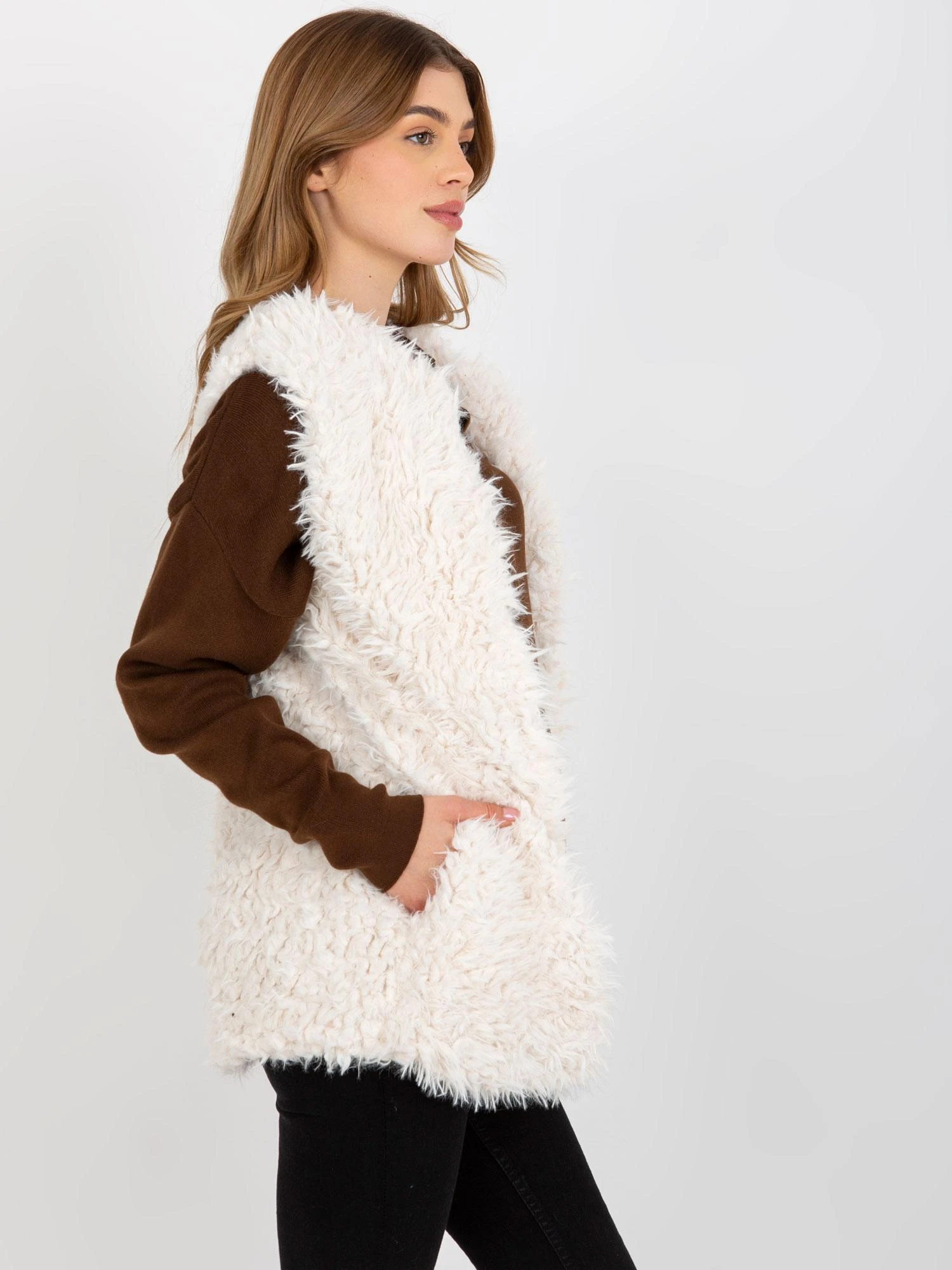 Wool Fashion Italia Liemenė-AT-KZ-21501.22P-balta