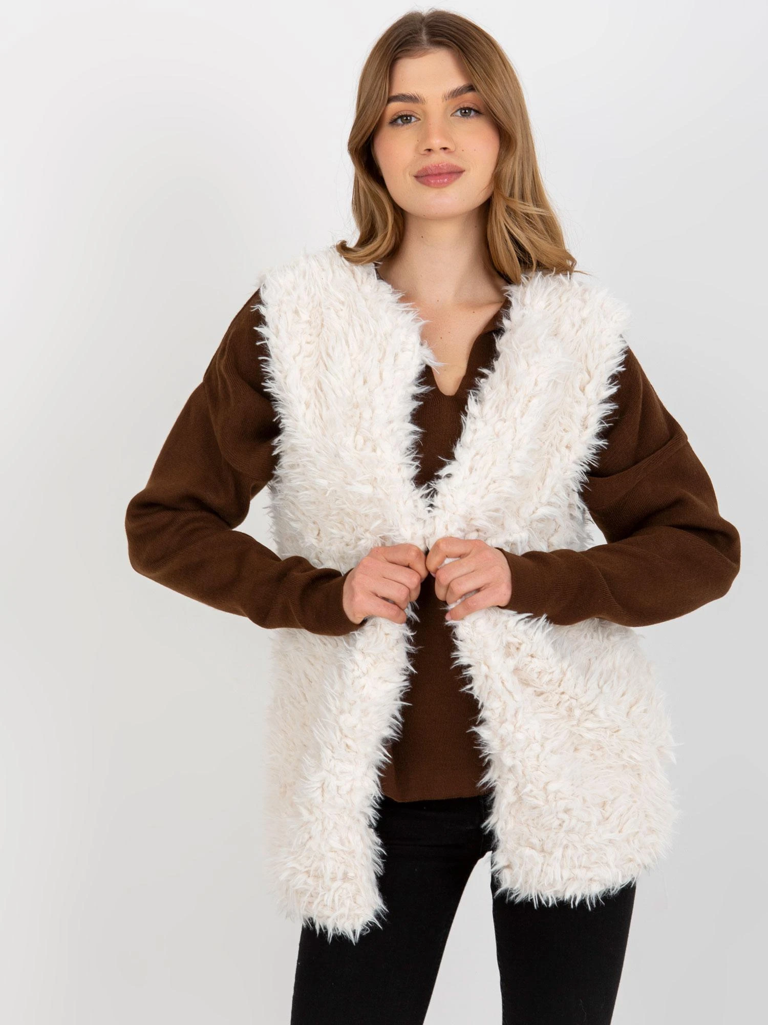 Wool Fashion Italia Liemenė-AT-KZ-21501.22P-balta