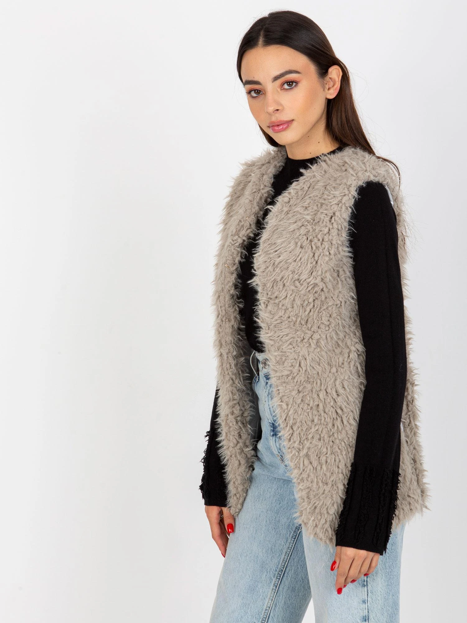 Wool Fashion Italia Liemenė-AT-KZ-21501.22P-šviesiai pilka