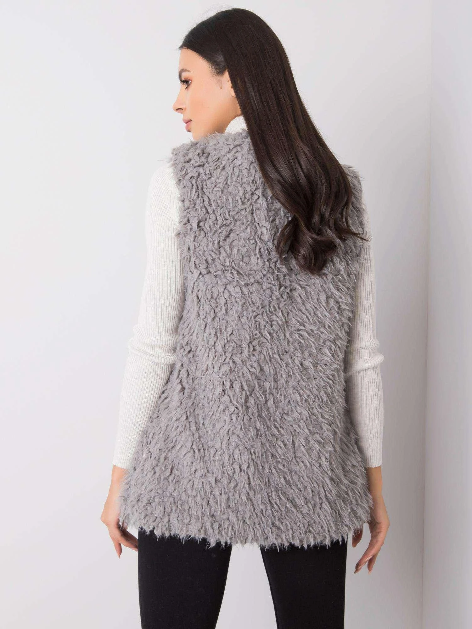 Wool Fashion Italia Liemenė-AT-KZ-22105.11P-tamsiai pilka