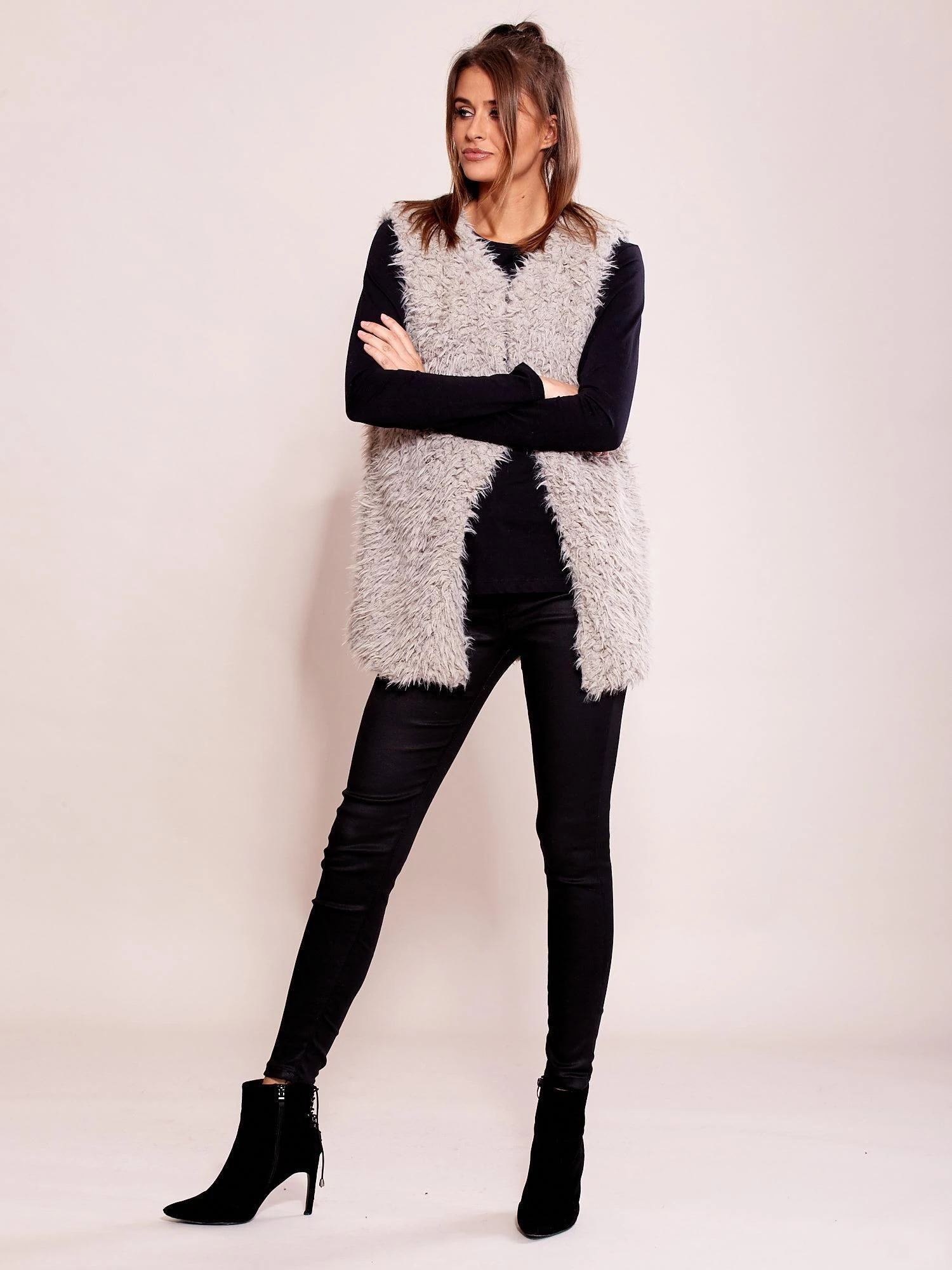 Wool Fashion Italia Liemenė-AT-KZ-22105.11P-pilka