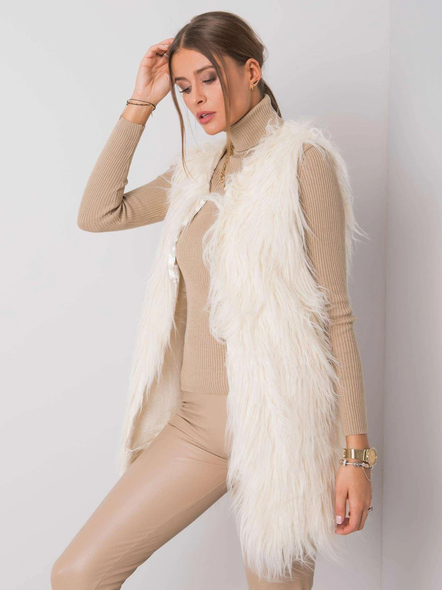 Wool Fashion Italia Liemenė-AT-KZ-3501-1.13P-ekru