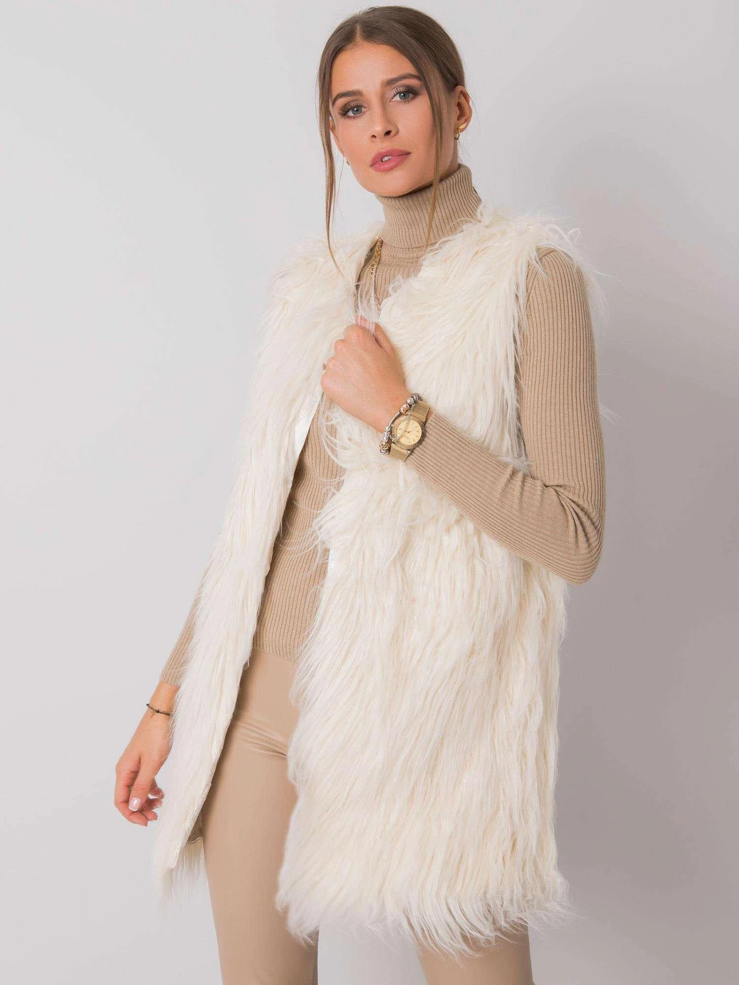 Wool Fashion Italia Liemenė-AT-KZ-3501-1.13P-ekru