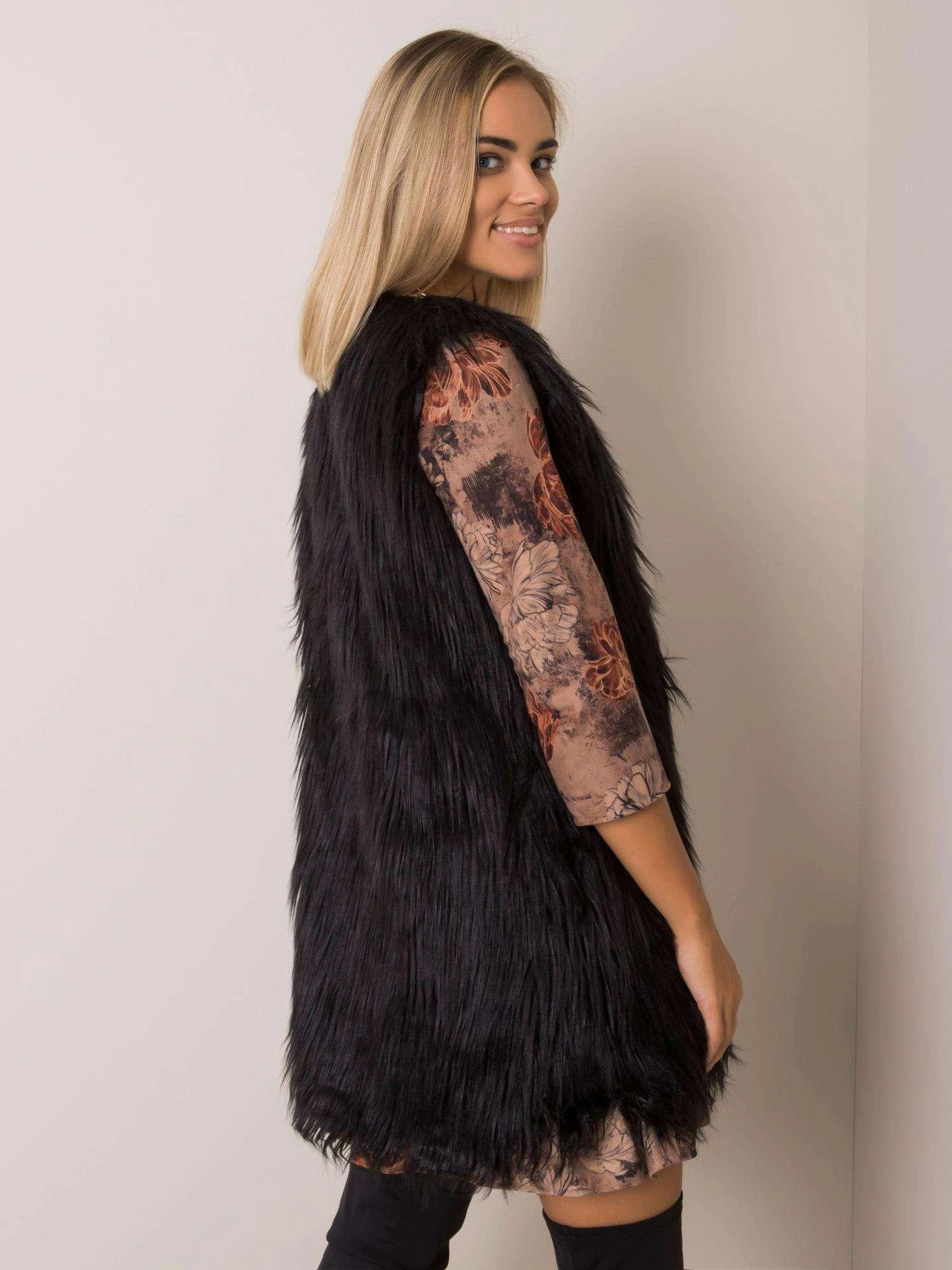 Wool Fashion Italia Liemenė-AT-KZ-3501-1.13P-juoda