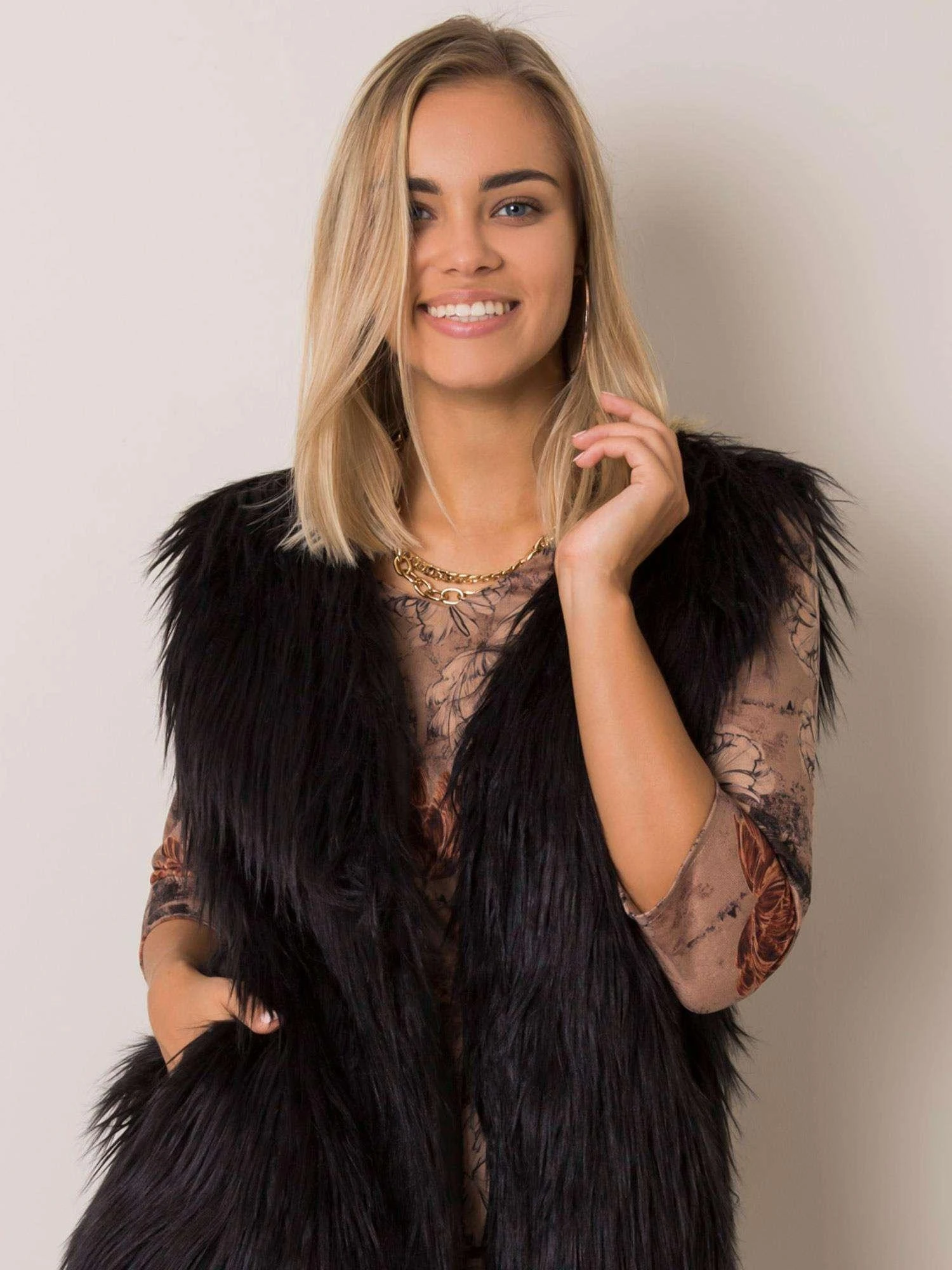 Wool Fashion Italia Liemenė-AT-KZ-3501-1.13P-juoda
