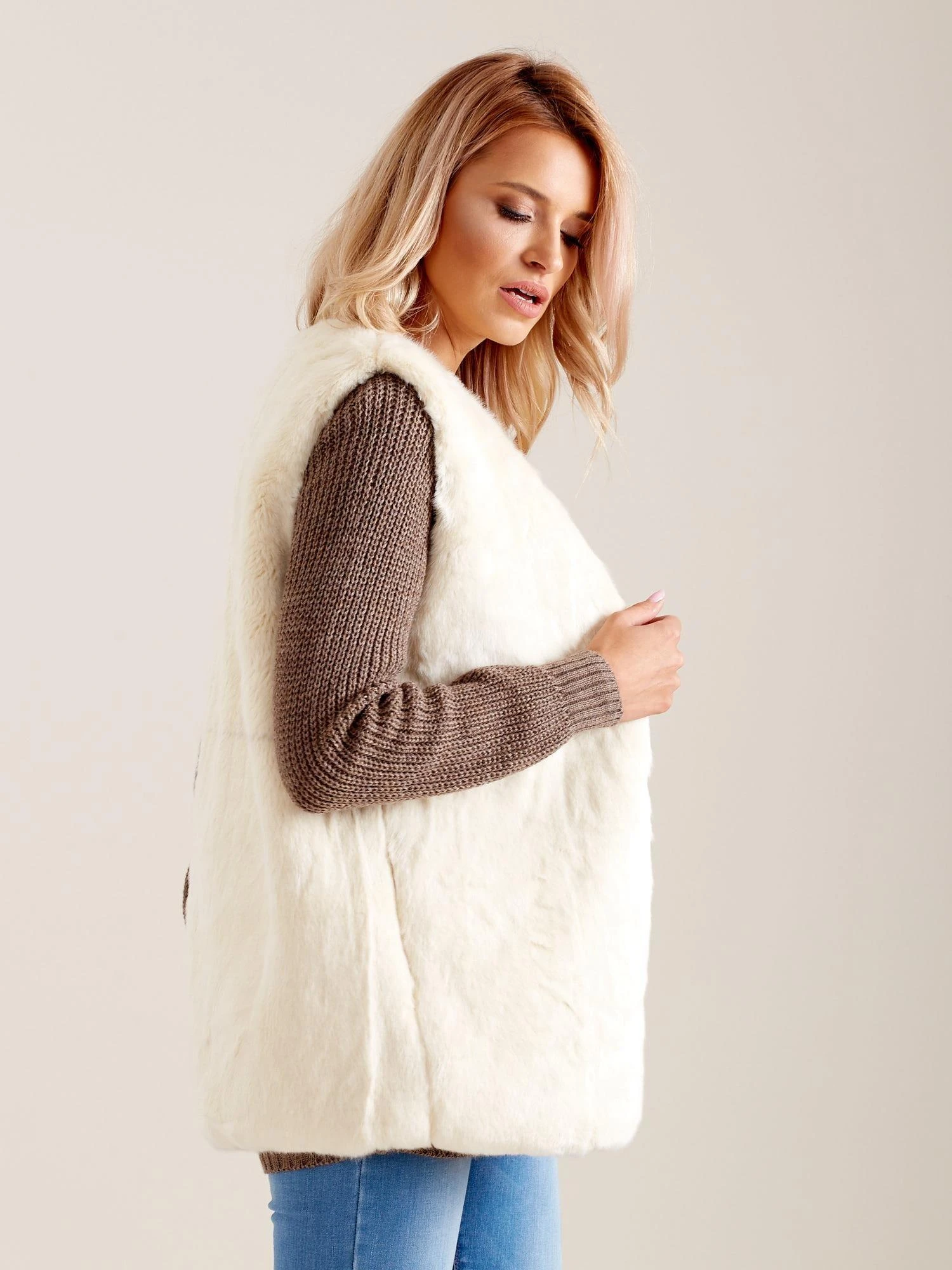 Wool Fashion Italia Liemenė-AT-KZ-4102-1.20P-ekru