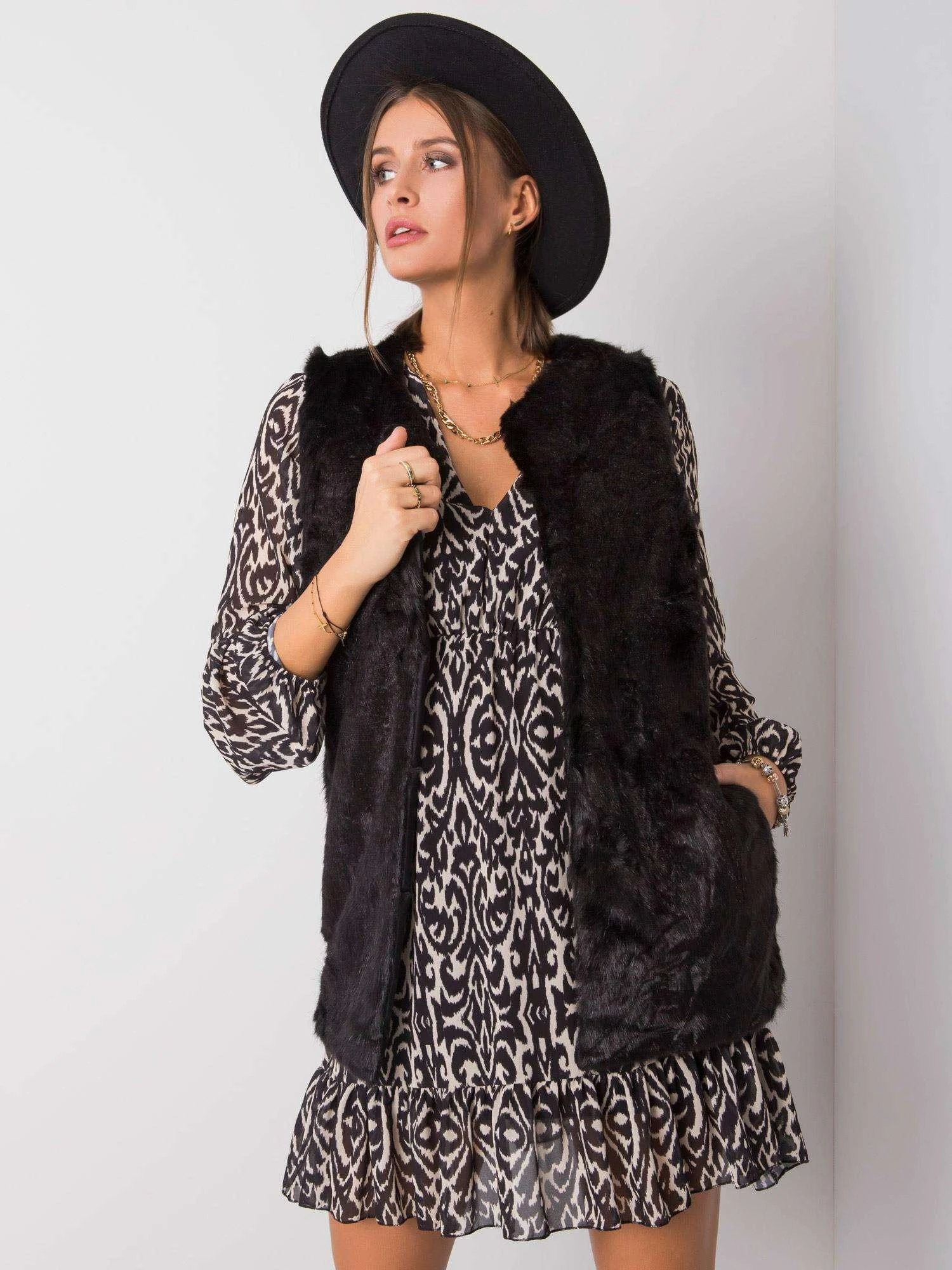 Wool Fashion Italia Liemenė-AT-KZ-4102-1.20P-juoda