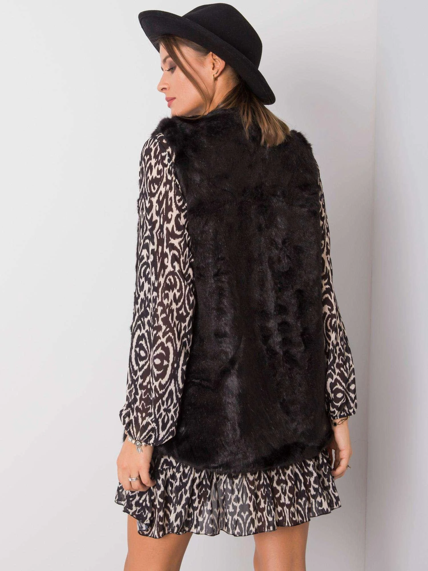 Wool Fashion Italia Liemenė-AT-KZ-4102-2.25P-juoda