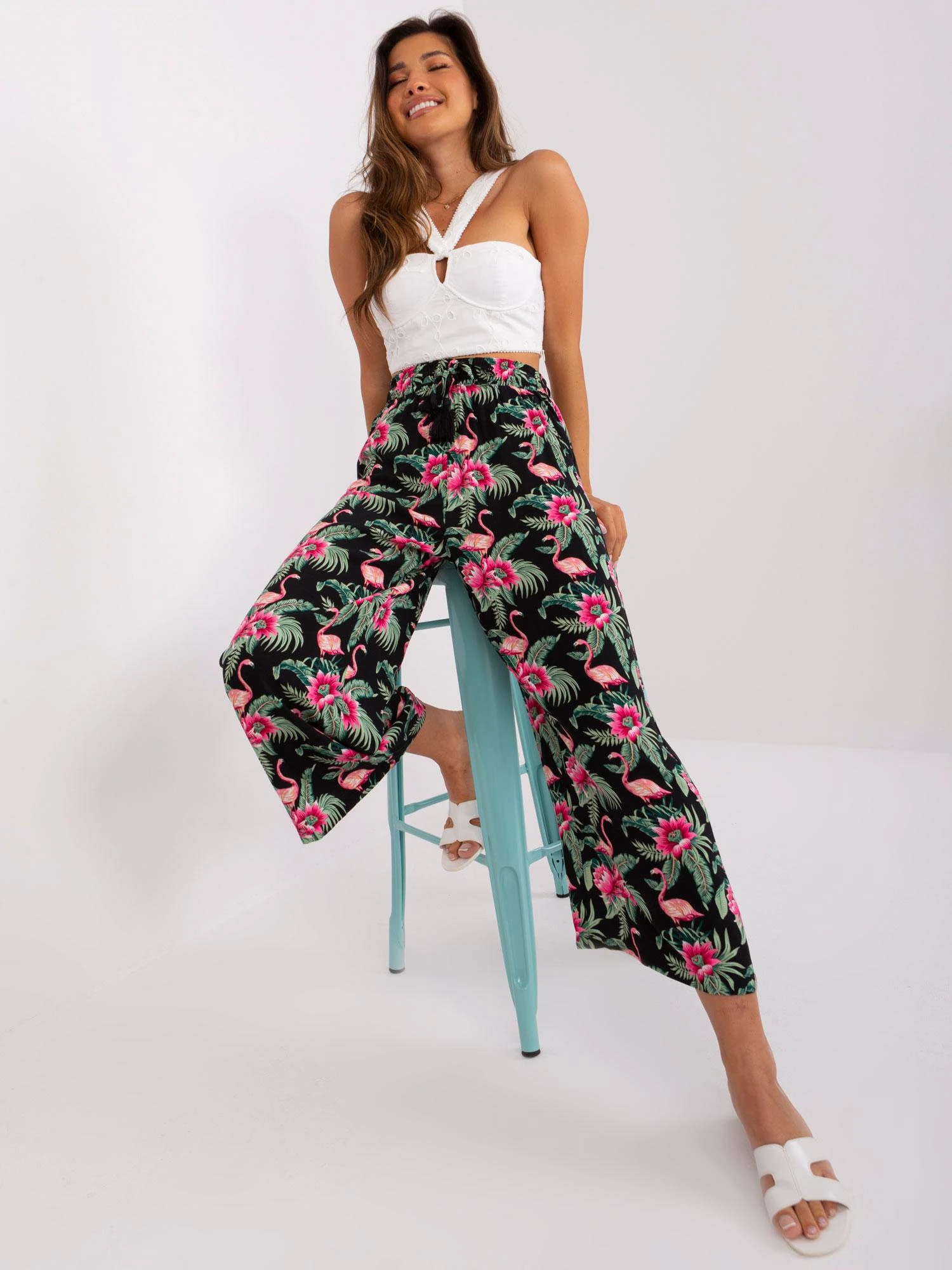 Sublevel Kelnės-D73770R62237B-juoda-žalia
