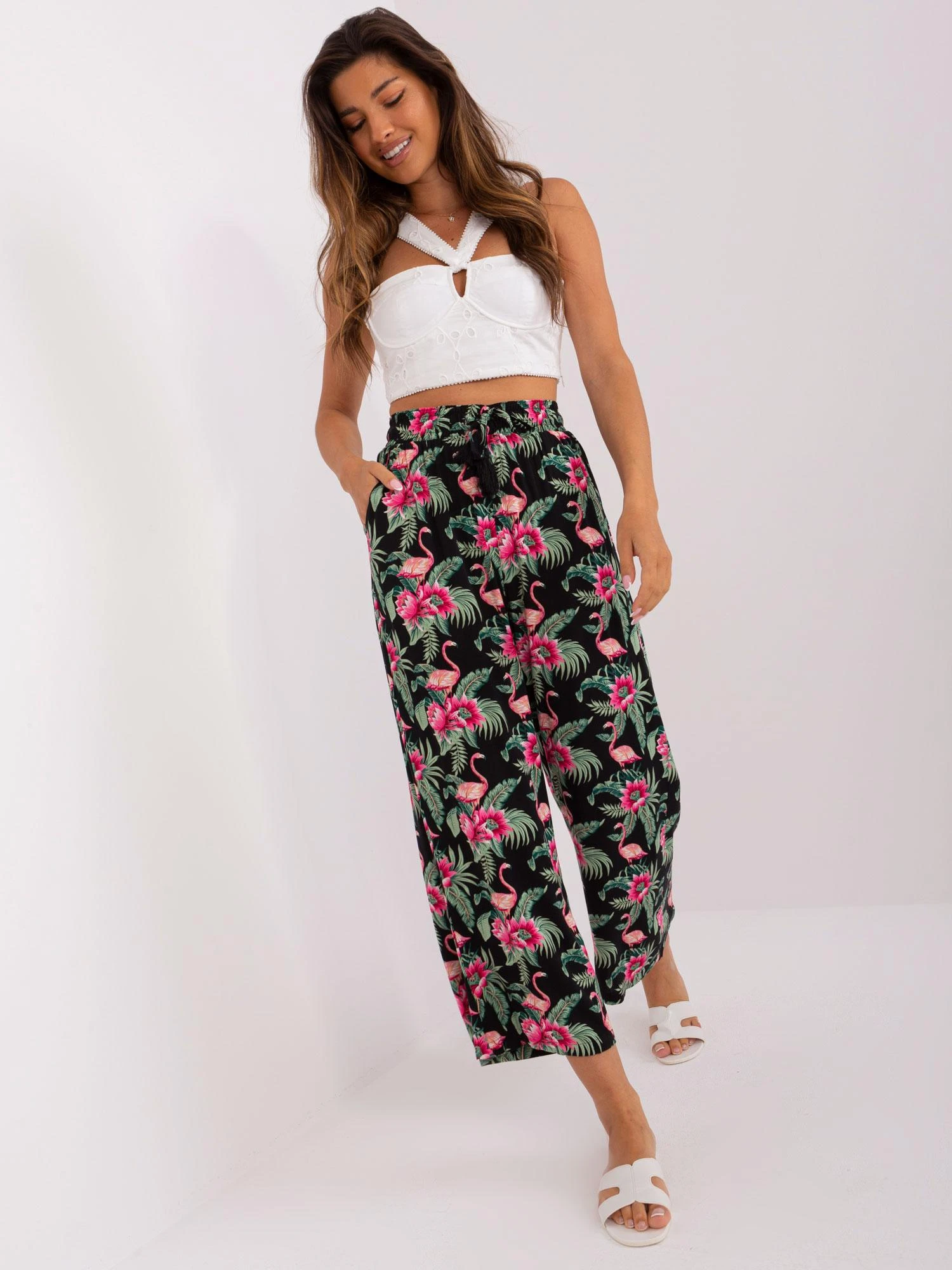 Sublevel Kelnės-D73770R62237B-juoda-žalia