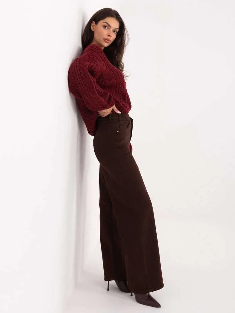 Factory Price Kelnės jeans-VM-SP-ST6005-5.65-ciemny ruda