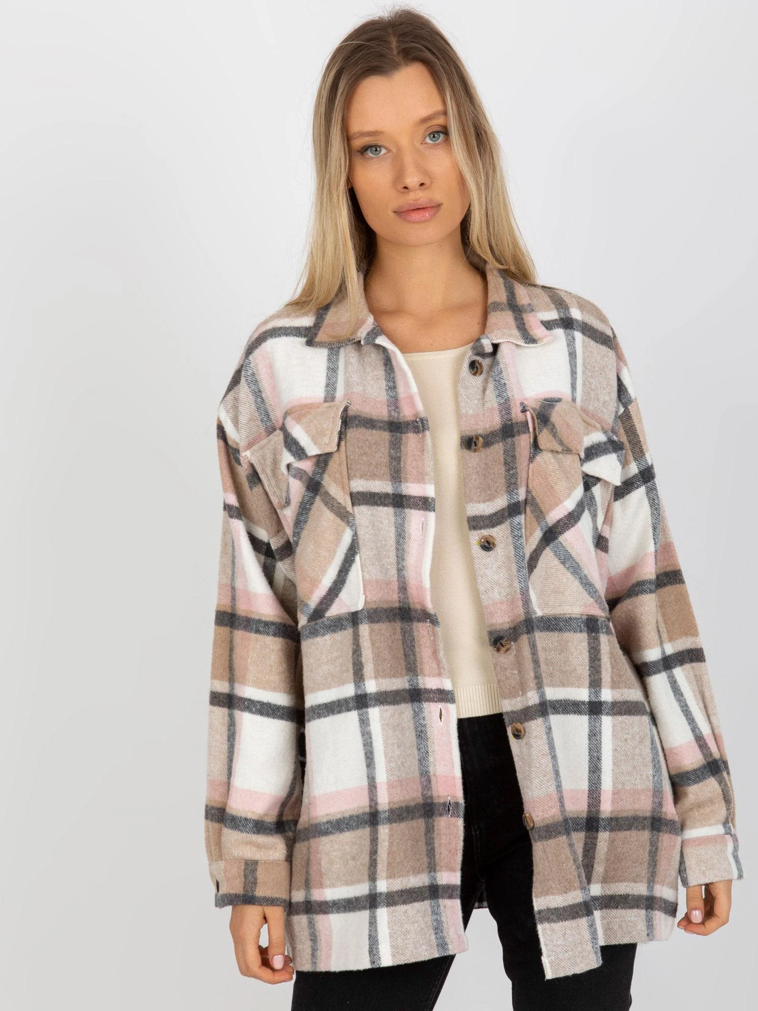 Chamur National Marškiniai-DN-KS-3841.02-juoda-smėlio spalvos
