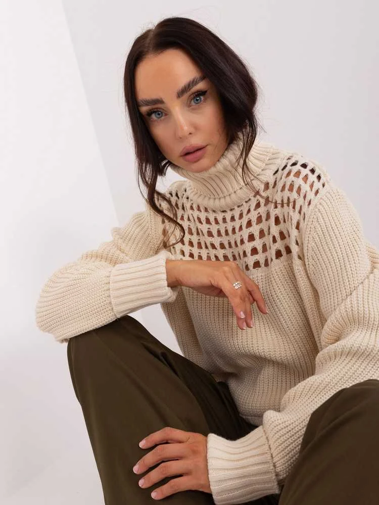 Factory Price Megztinis-TO-SW-1909.11X-šviesiai smėlio spalvos