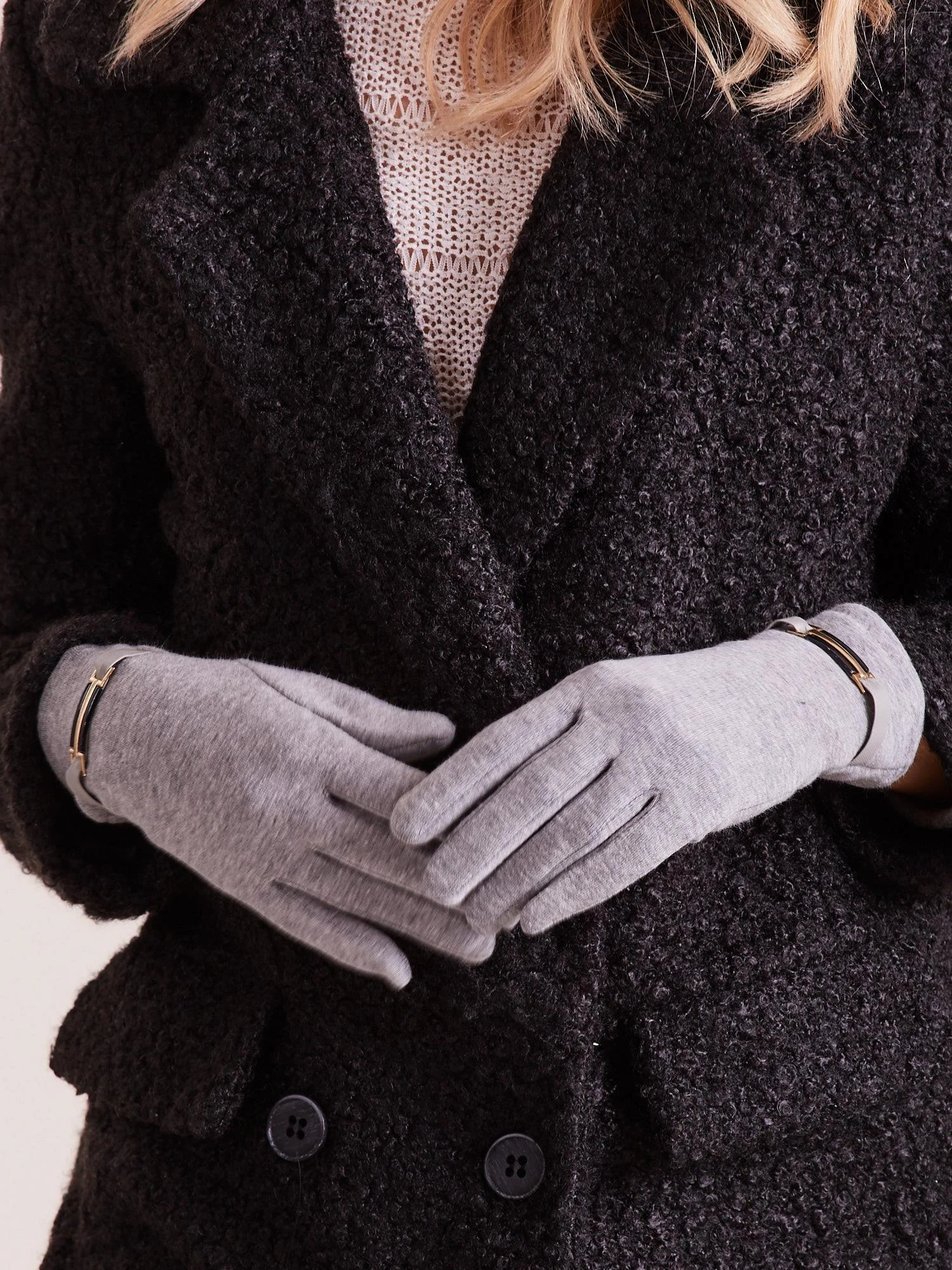 Wool Fashion Italia Pirštinės-AT-RK-6202.09-pilkos