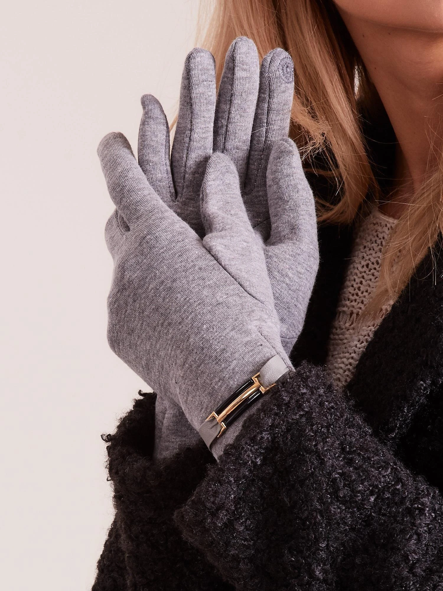Wool Fashion Italia Pirštinės-AT-RK-6202.09-pilkos