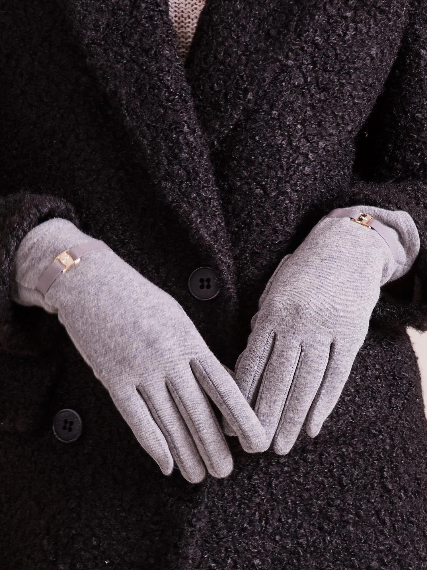 Wool Fashion Italia Pirštinės-AT-RK-6203.10-pilkos