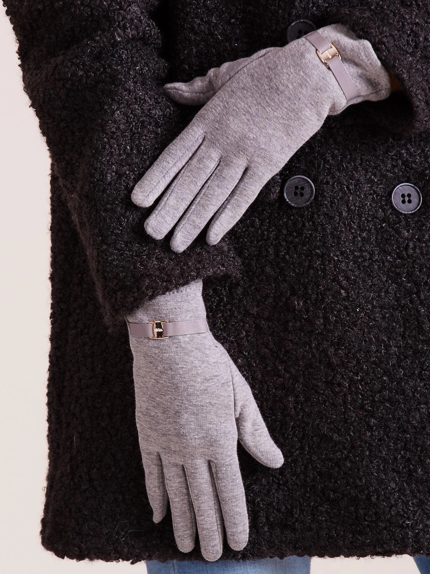 Wool Fashion Italia Pirštinės-AT-RK-6203.10-pilkos
