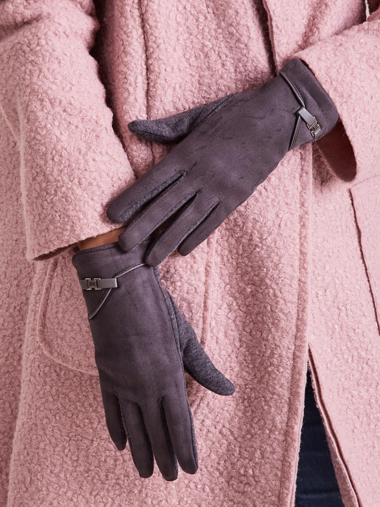 Wool Fashion Italia Pirštinės-AT-RK-902.08-tamsiai pilkos