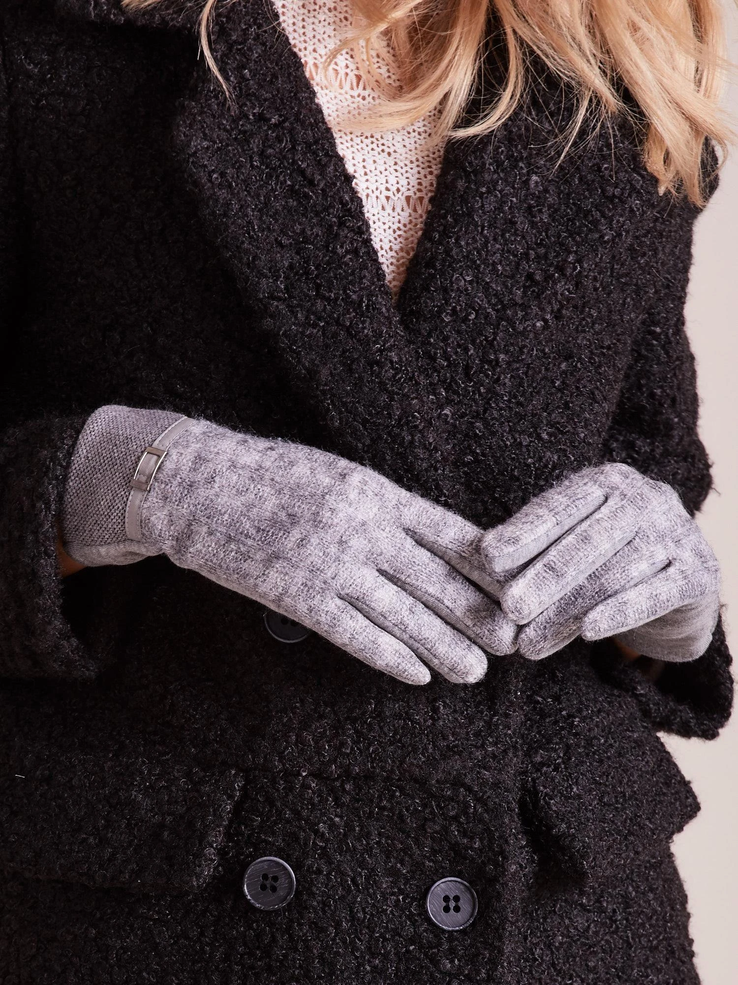 Wool Fashion Italia Pirštinės-AT-RK-9501.14-pilkos