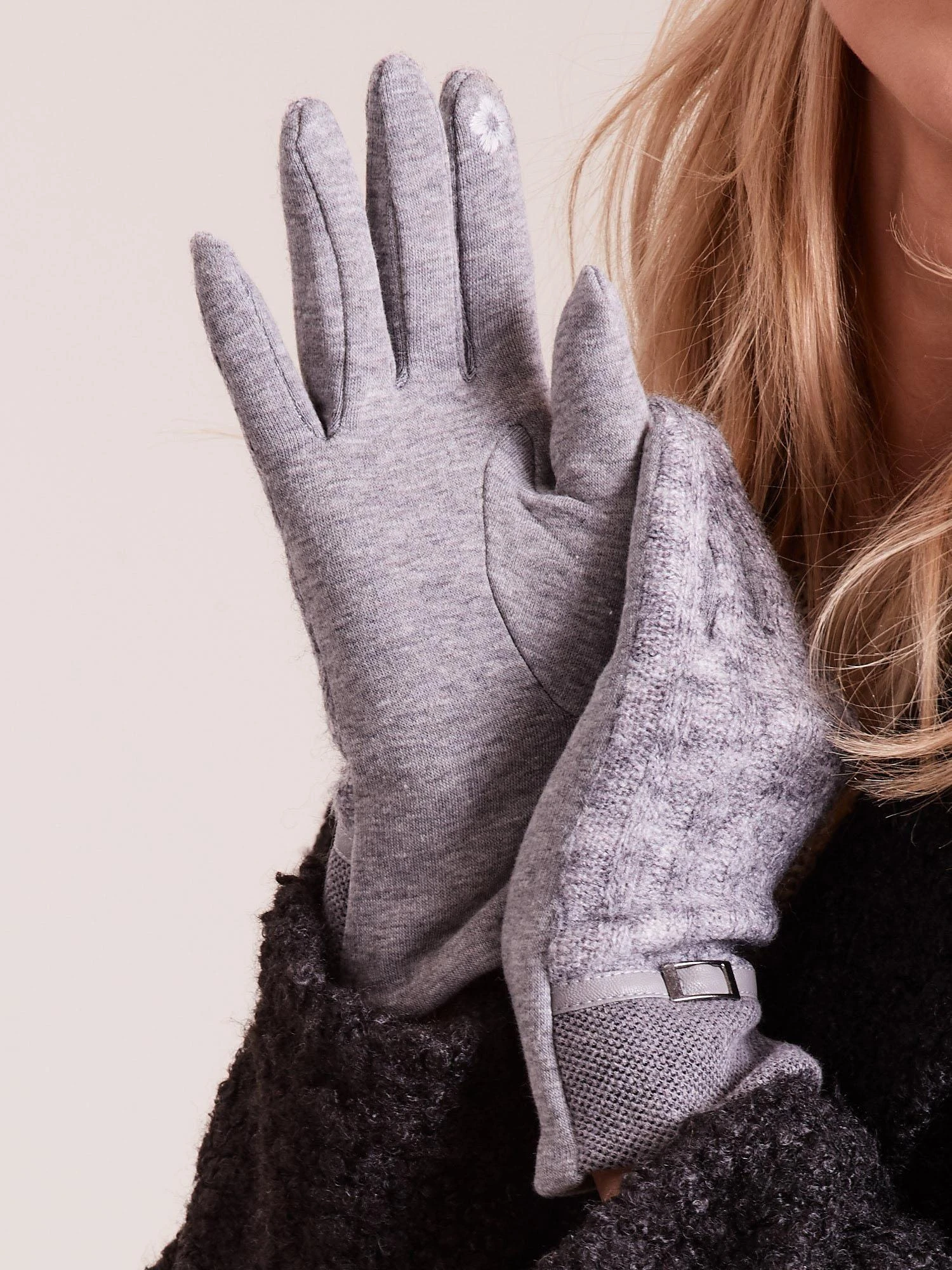 Wool Fashion Italia Pirštinės-AT-RK-9501.14-pilkos