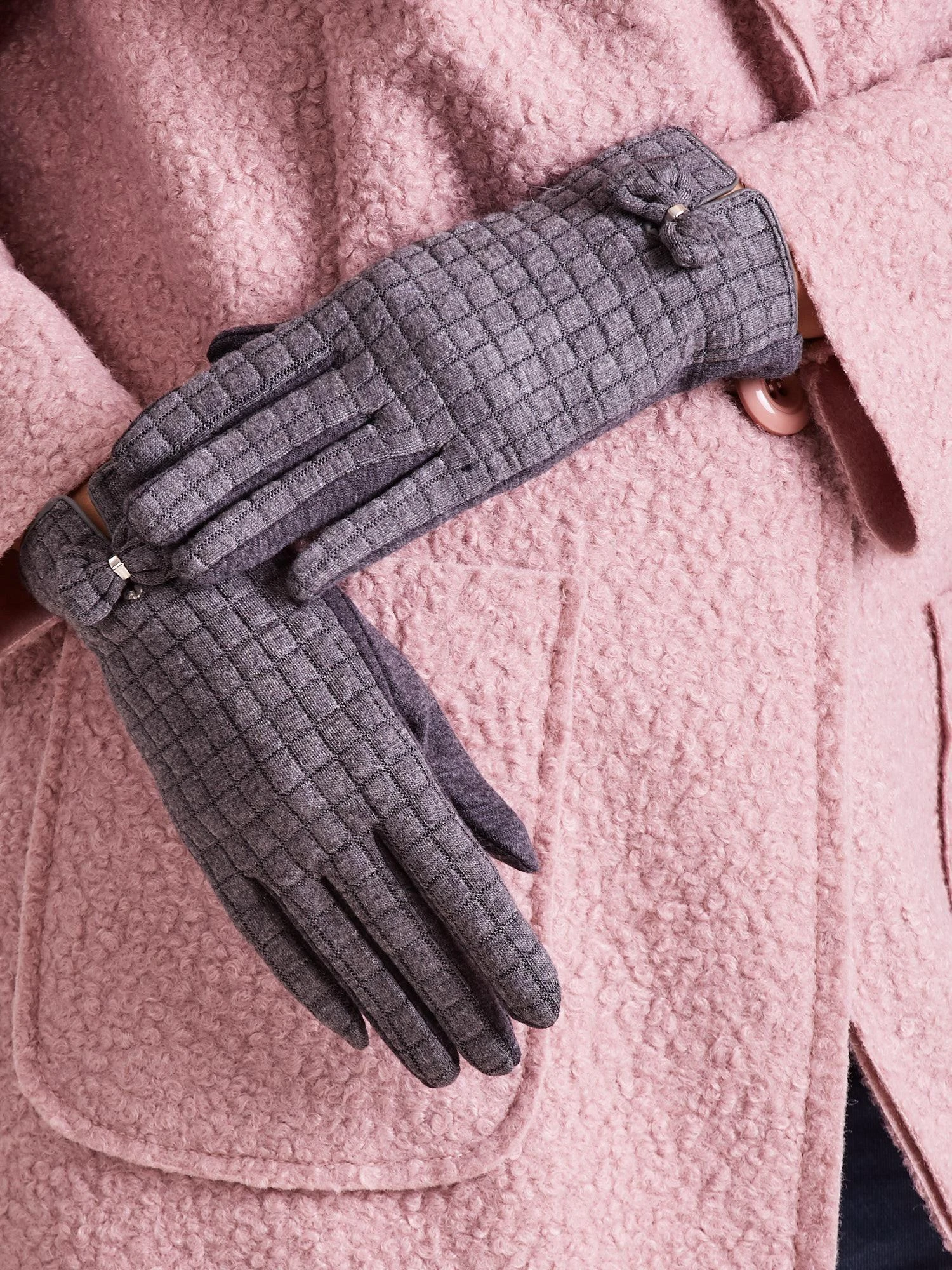 Wool Fashion Italia Pirštinės-AT-RK-9502.25-tamsiai pilkos spalvos