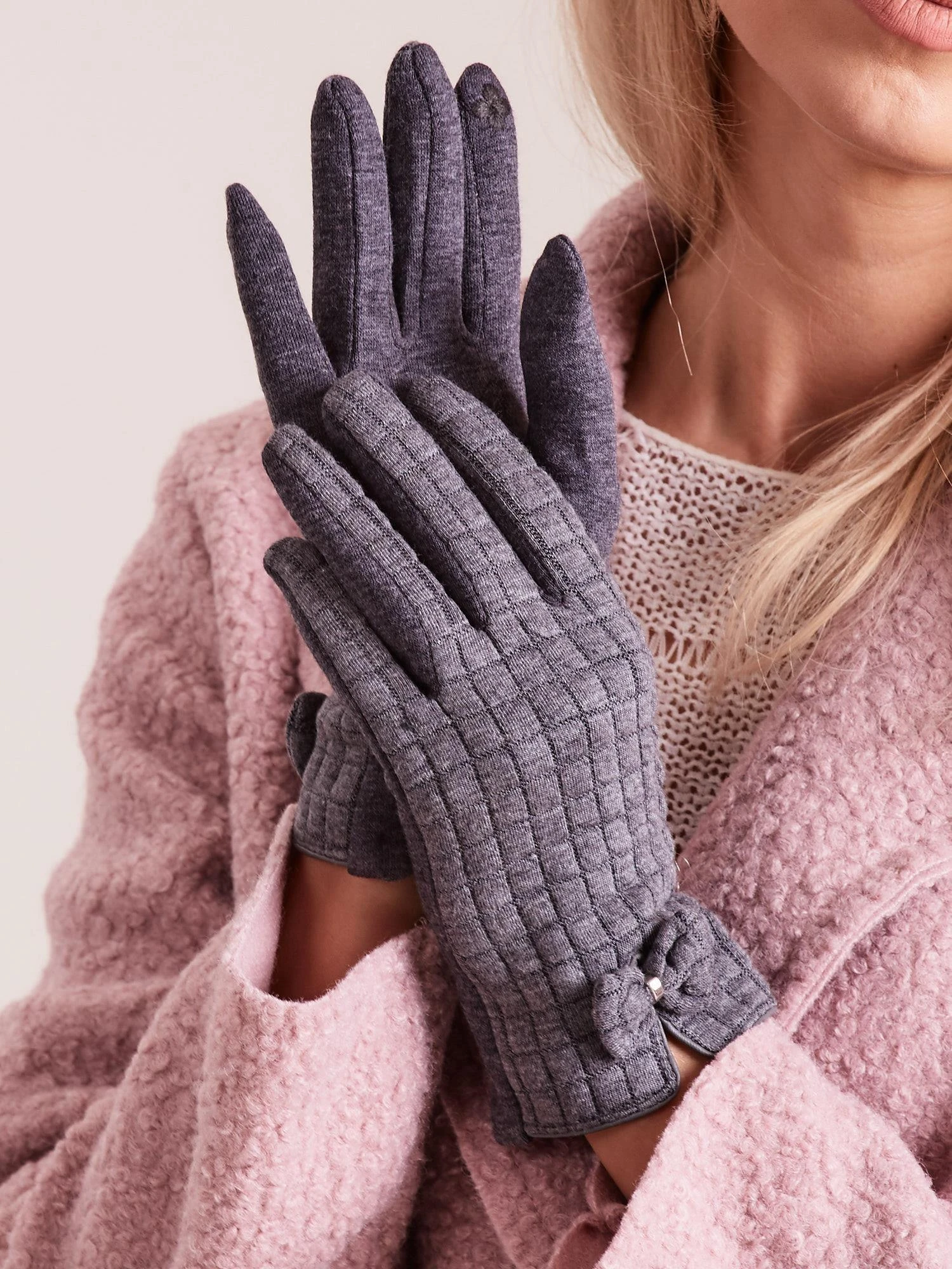 Wool Fashion Italia Pirštinės-AT-RK-9502.25-tamsiai pilkos spalvos