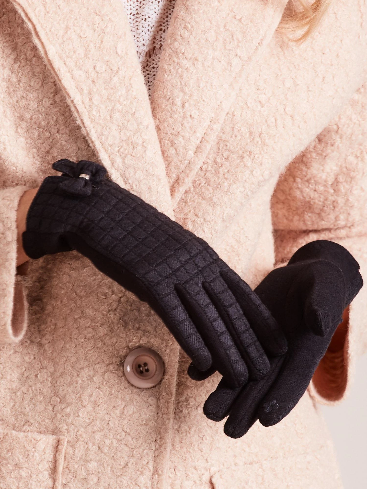 Wool Fashion Italia Pirštinės-AT-RK-9502.25-juodos