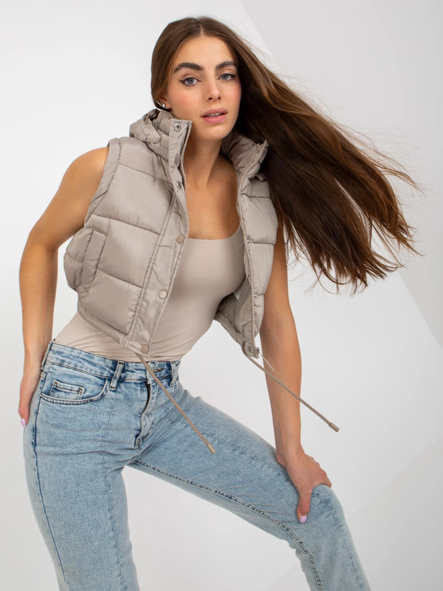 Honey Winter Striukė moterims-NM-KR-D2-3869.13P-ciemny bezowy