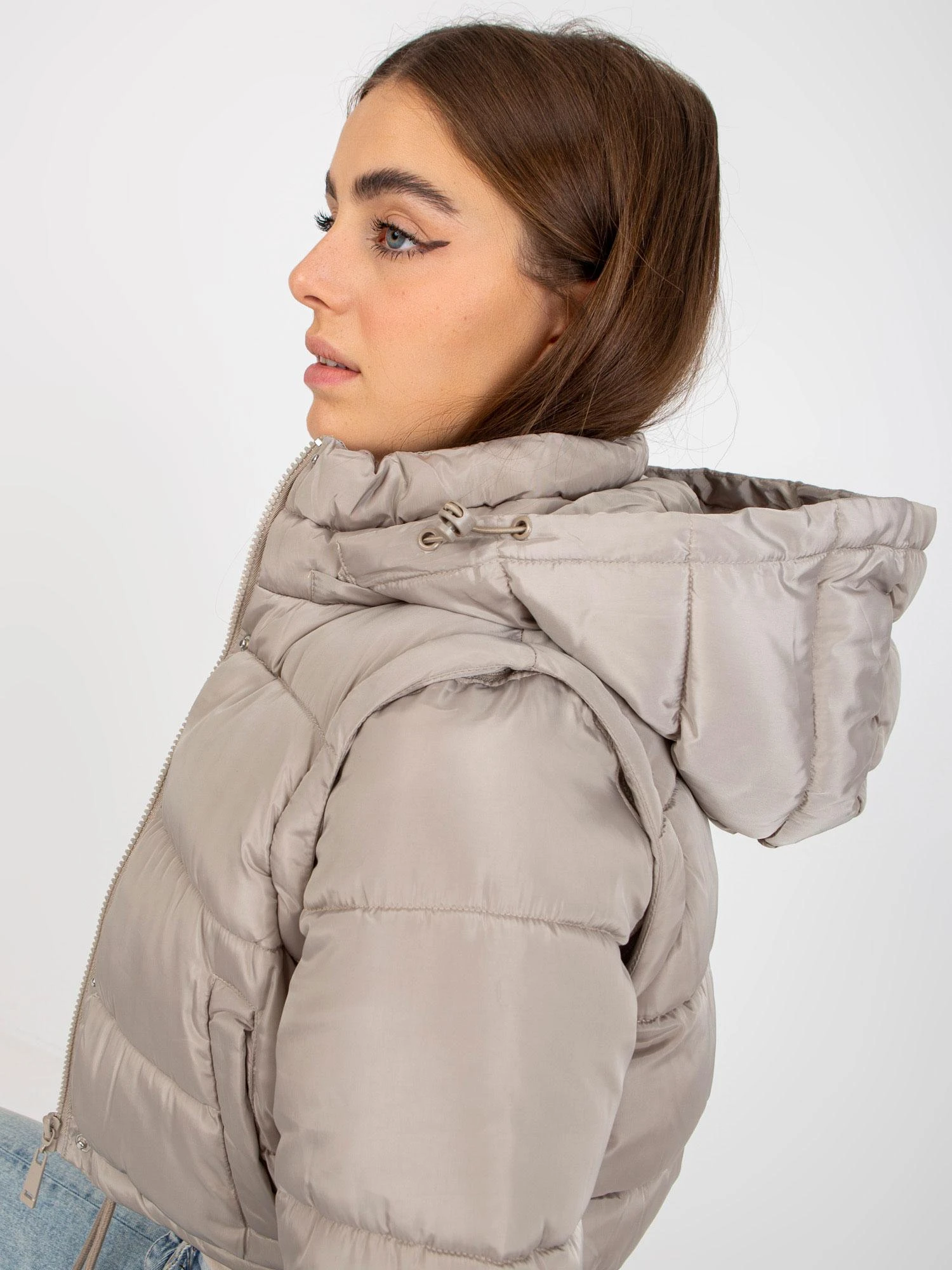 Honey Winter Striukė moterims-NM-KR-D2-3869.13P-ciemny bezowy