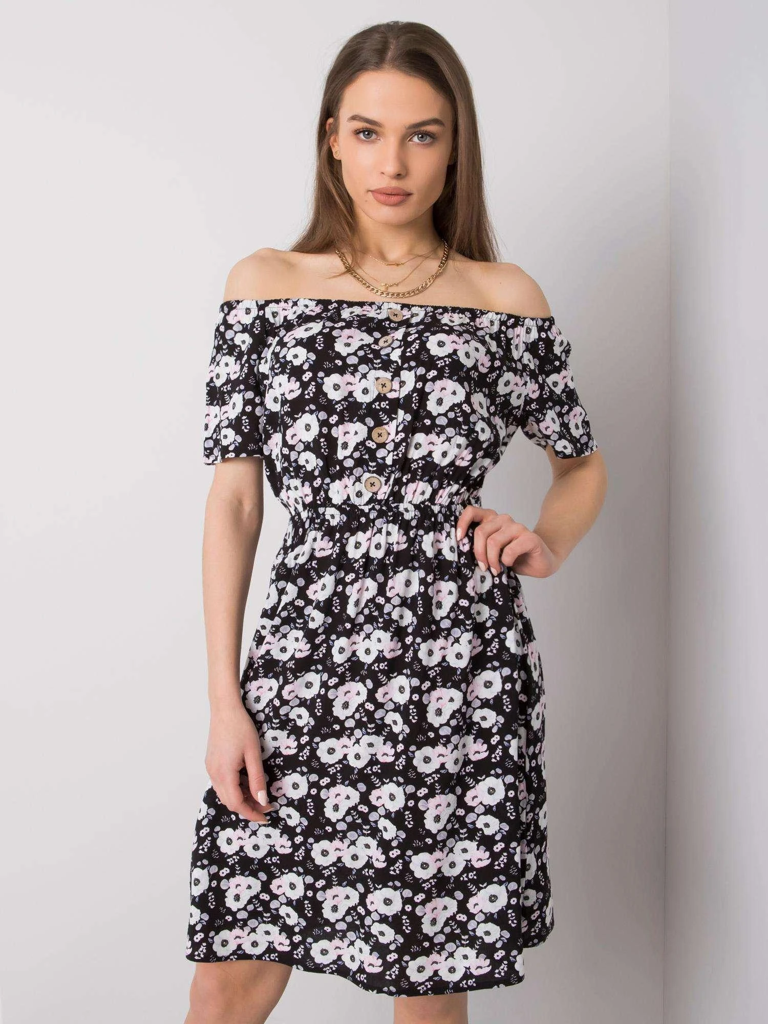 Sublevel Suknelė-D73771M30244B-juoda ir balta