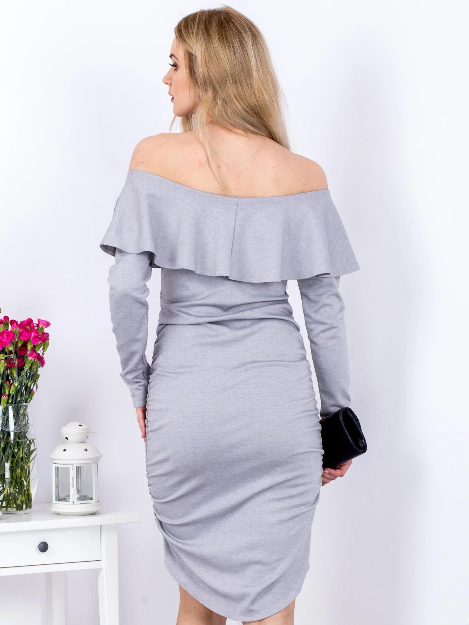 City Donna Suknelė-EM-SK-009.55-pilka