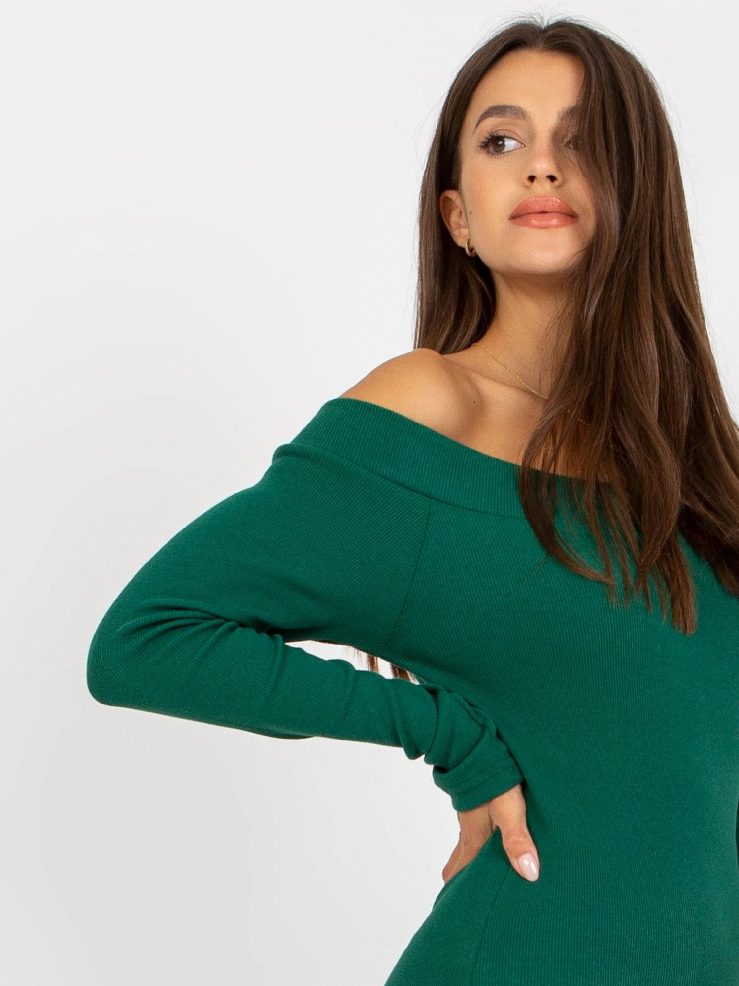 City Donna Suknelė-EM-SK-674.26P-tamsiai žalia