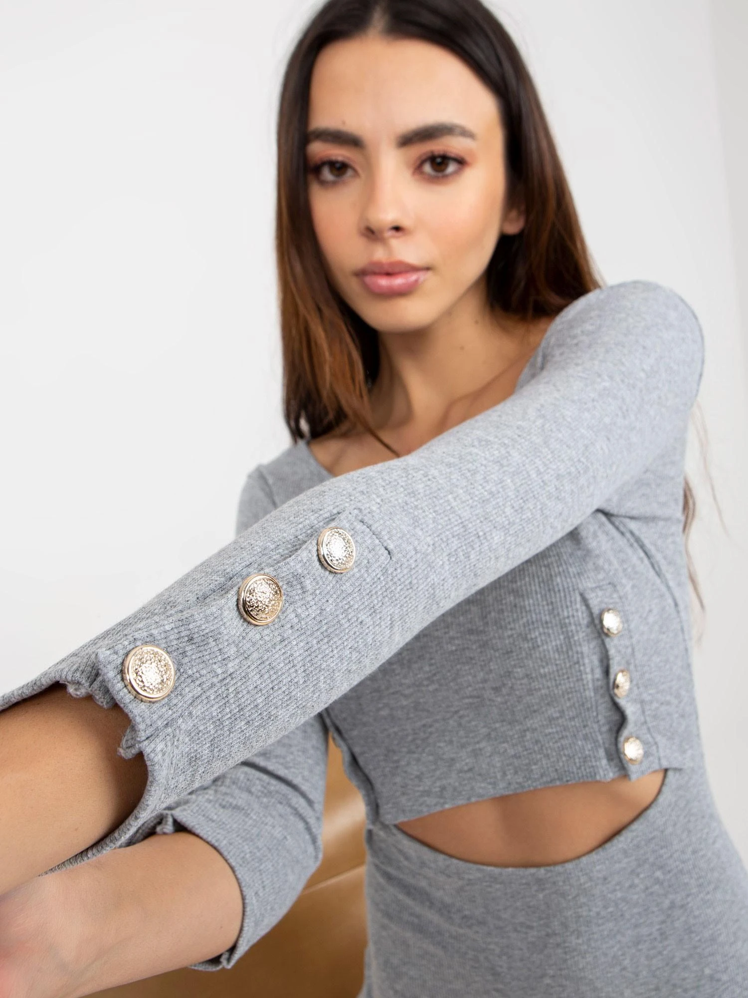 Lily Rose Suknelė-EM-SK-HS-20-311.20P-pilka