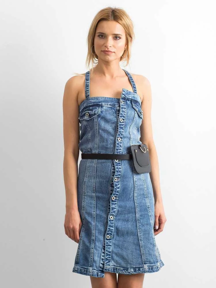 Factory Price Suknelė-JMP-SK-H73.74P-mėlyna